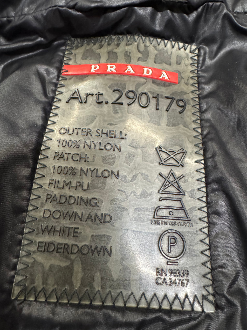 2000s Prada Black Cropped Puffer Hooded Jacket