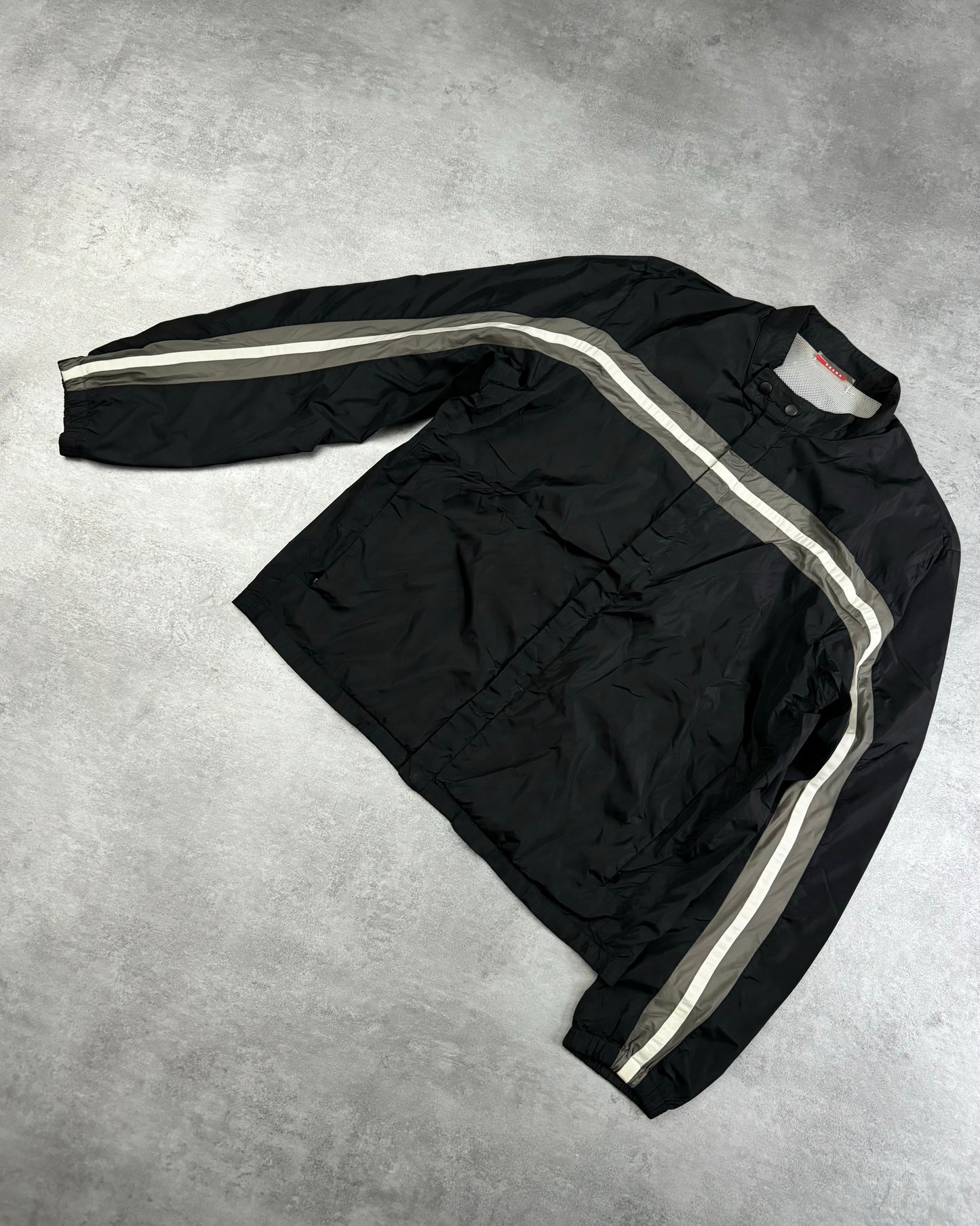 AW2007 Prada Nylon Light Black Windbreaker (L) - 4