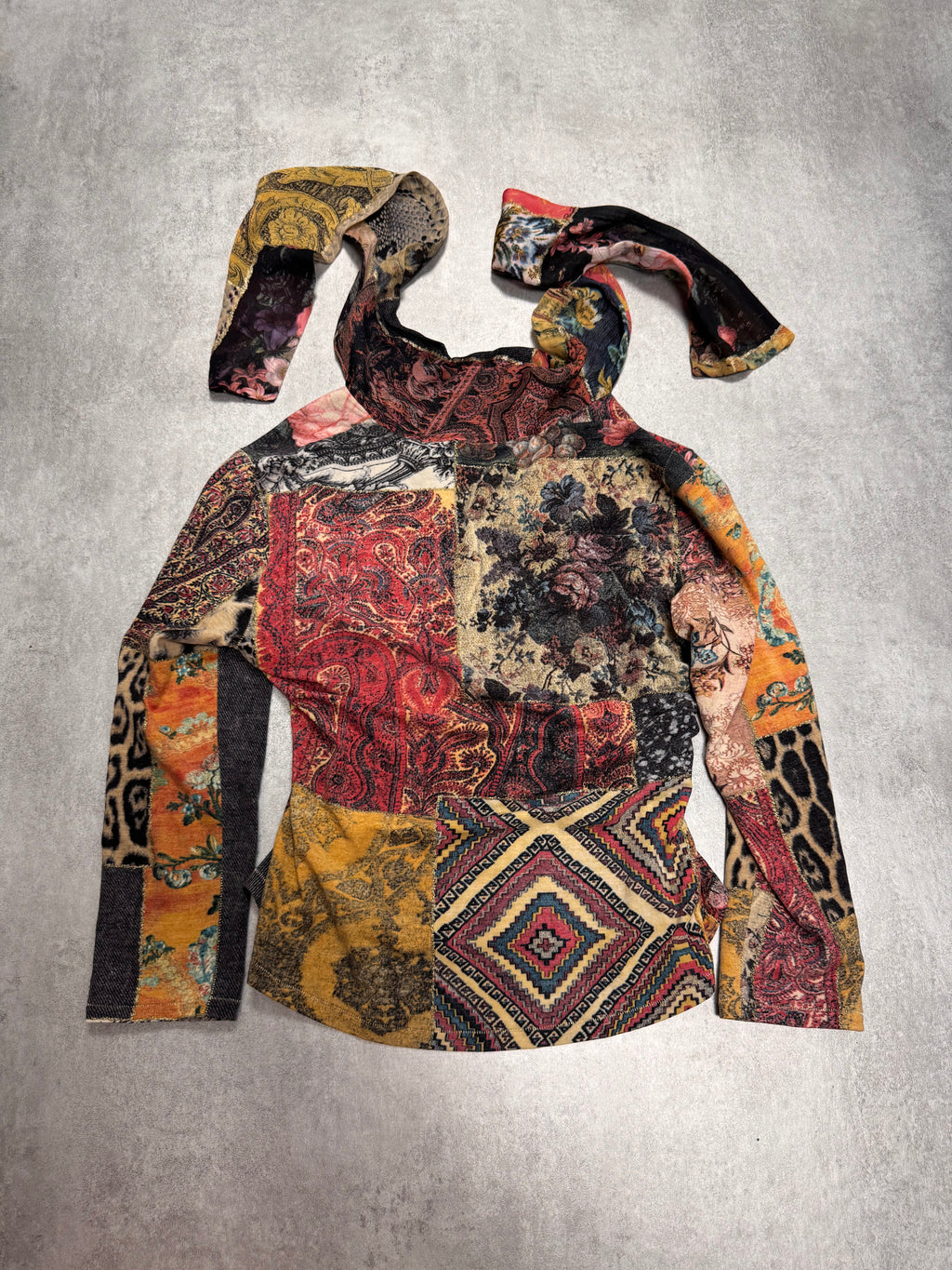 Roberto Cavalli Multi Colorful Print Scarf Top