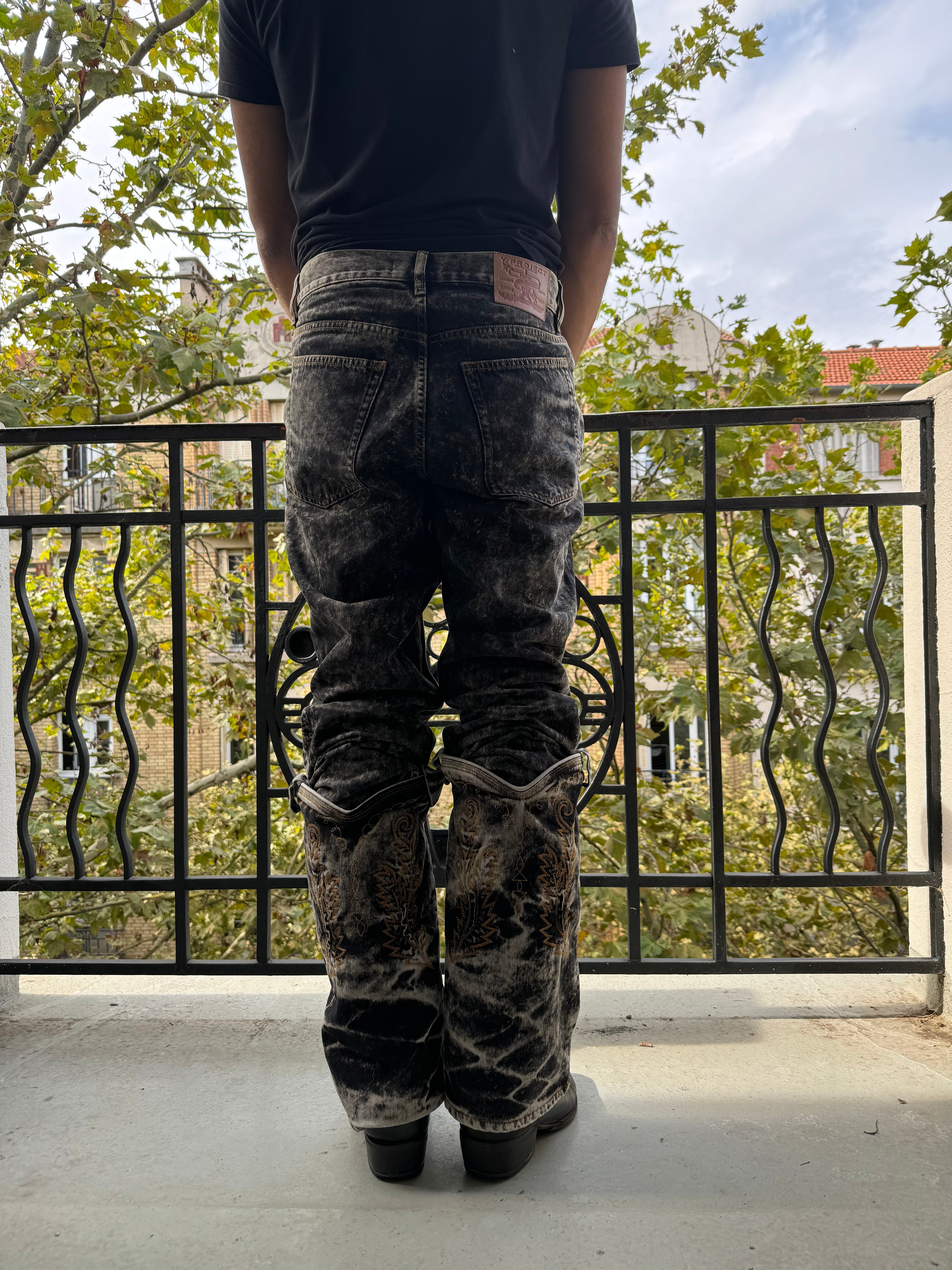 SS2023 Y/Project Cow-Boy Future Grey Astro Denim Jeans