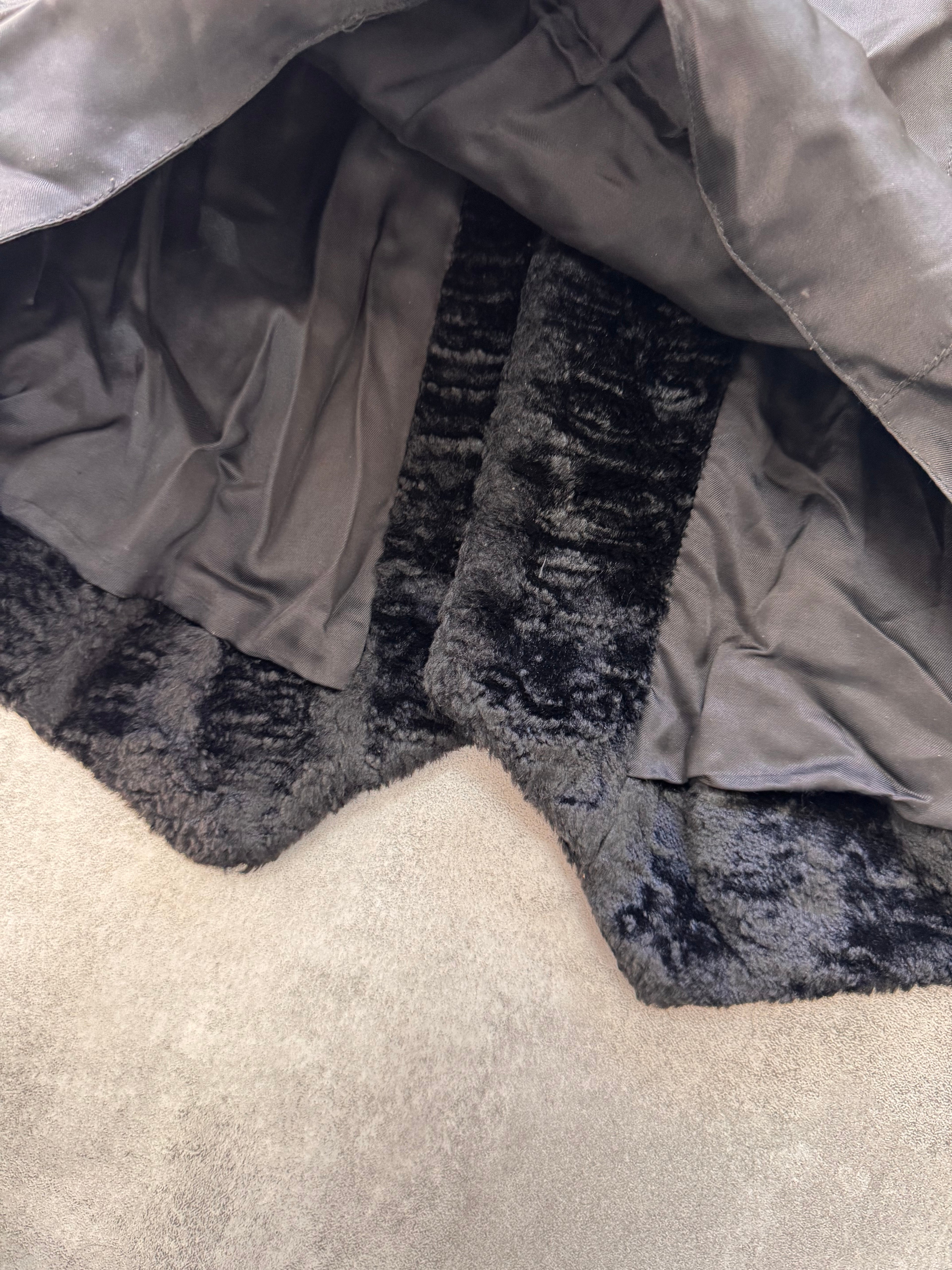 2000s Versace Black Faux Fur Vest