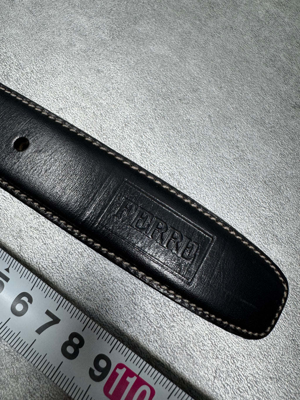 Prada Metal Buckle with Ferré Leather Belt