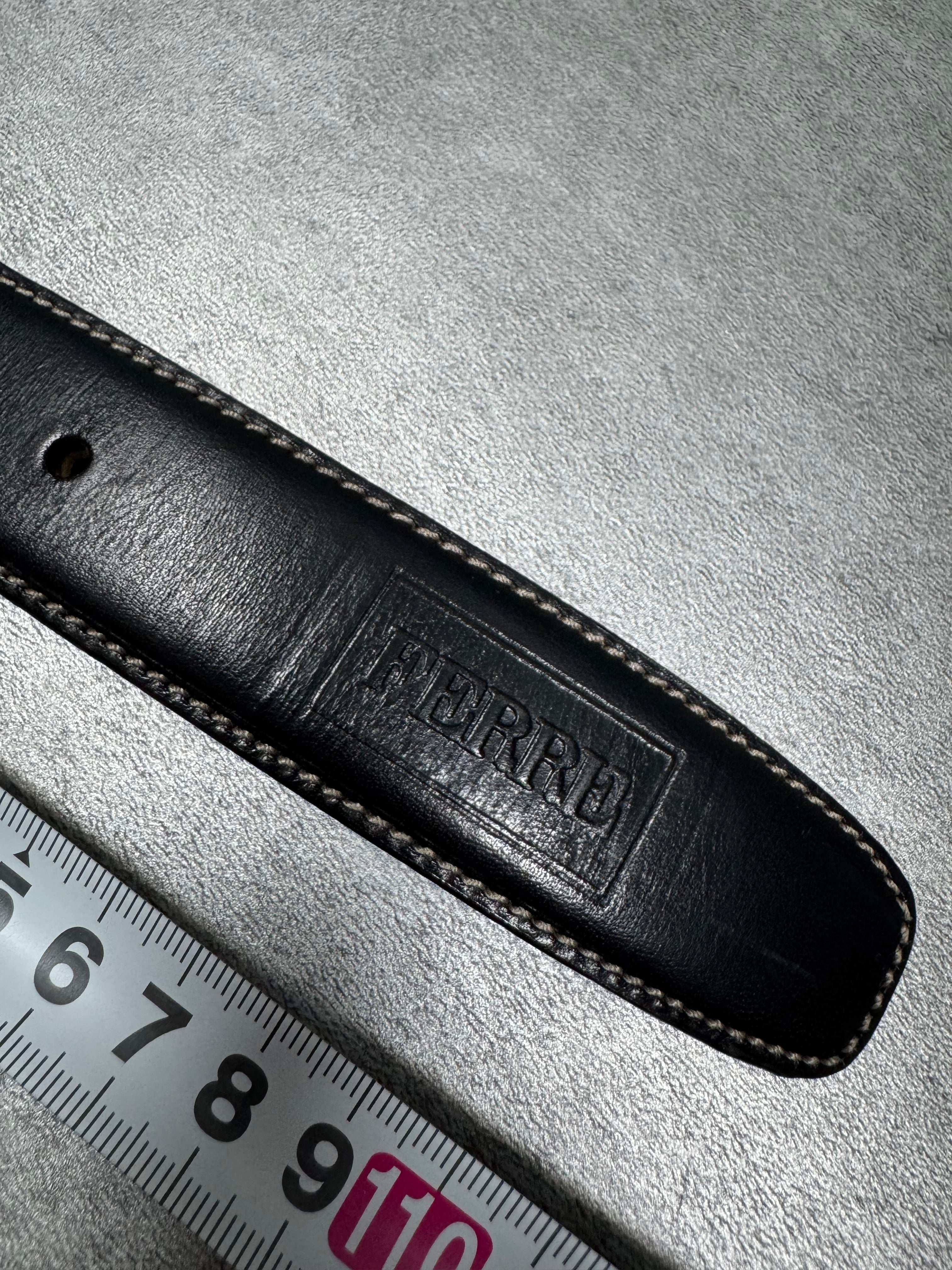 Prada Metal Buckle with Ferré Leather Belt