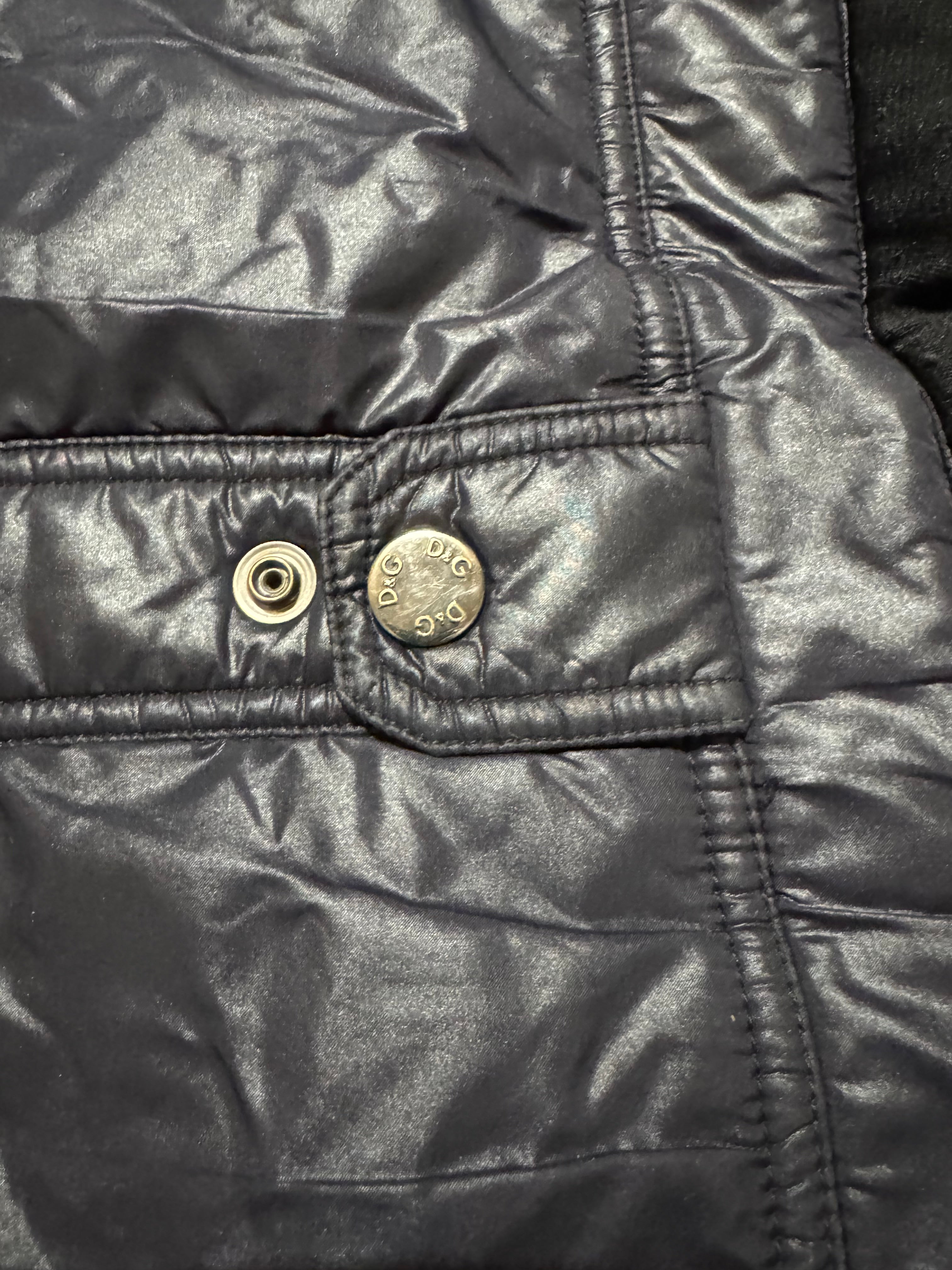 2000s Dolce & Gabbana Black Architect Puffer Jacket