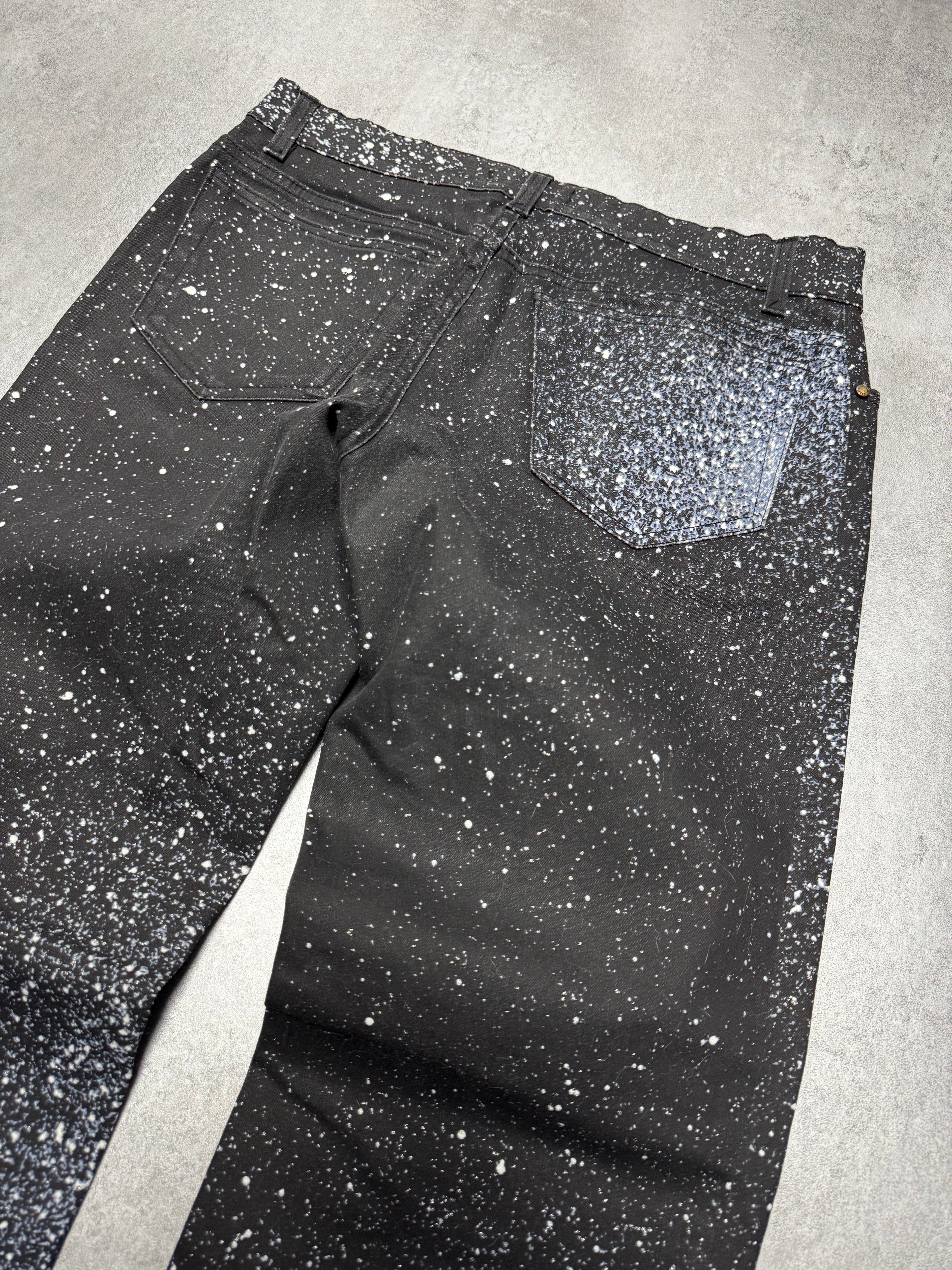 2000s Roberto Cavalli Galaxy White Expansion Pants