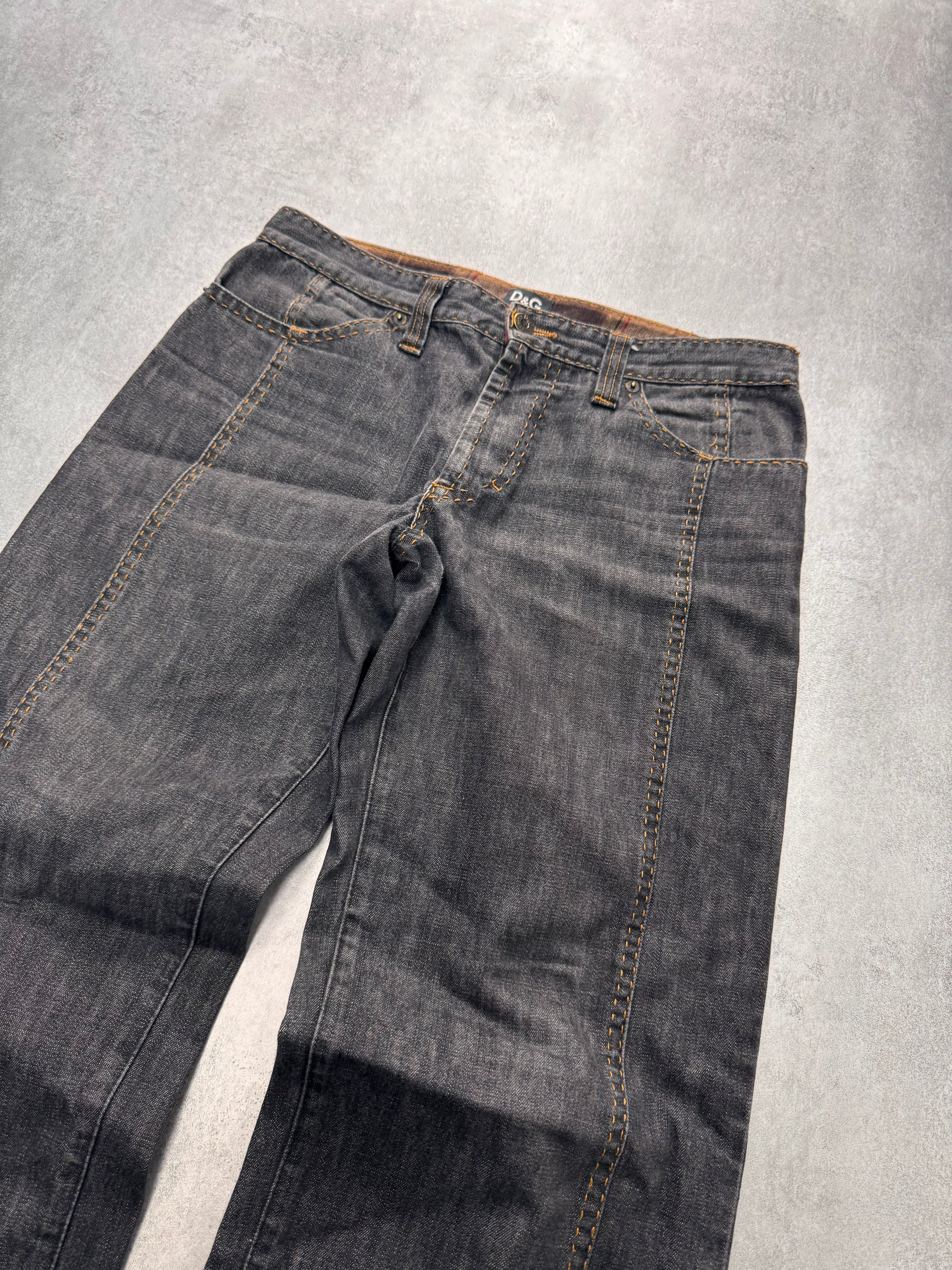 2000s Dolce & Gabbana Grey Raw Denim Jeans
