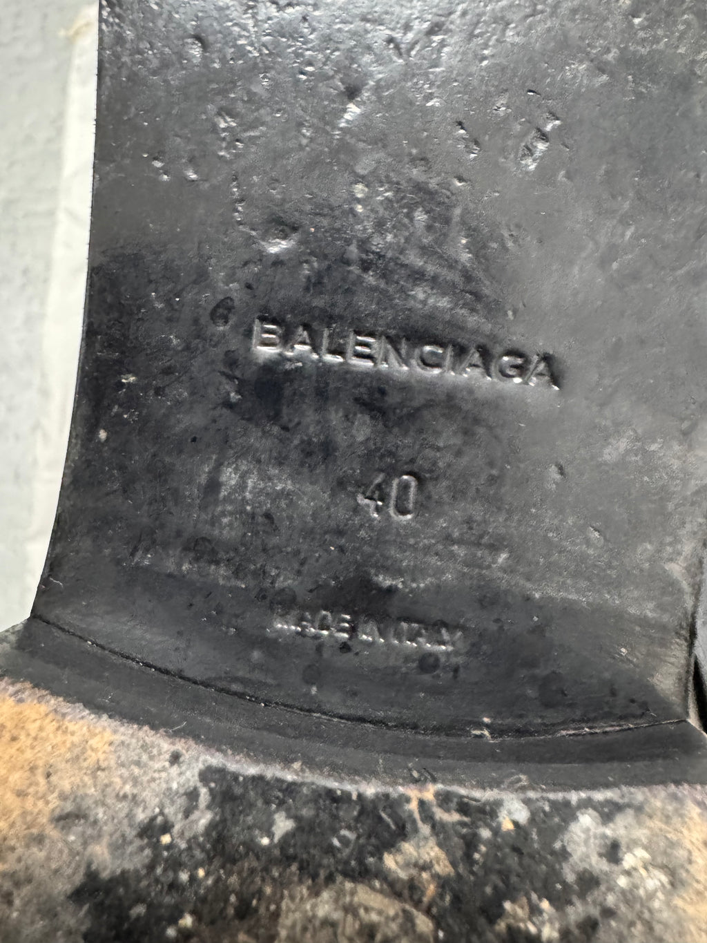 Balenciaga Steel Nails Black Leather Shoes