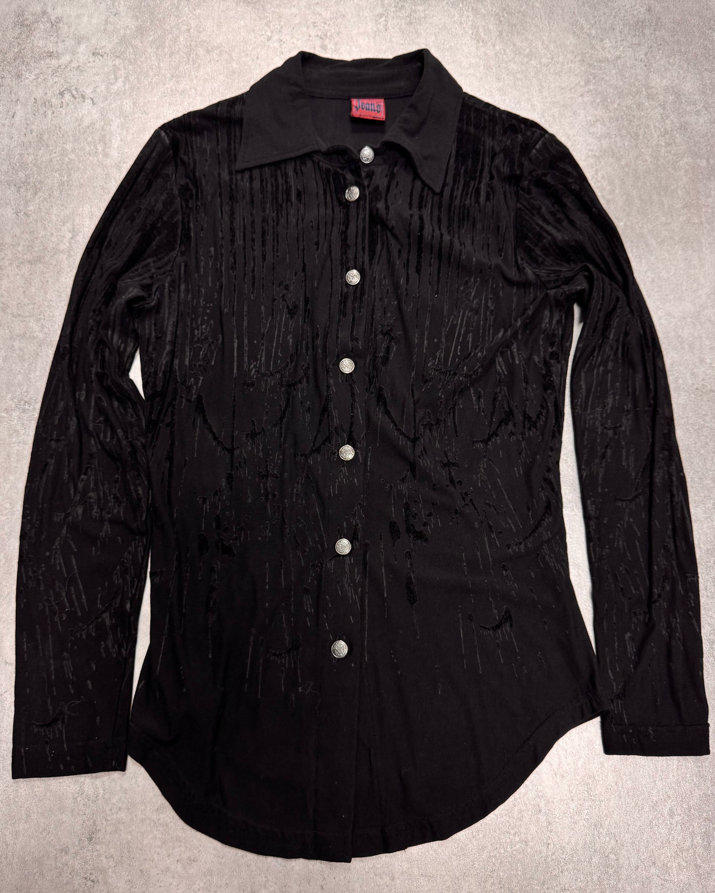 AW1998 Jean Paul Gaultier Blood Drip Black Shirt (XS)