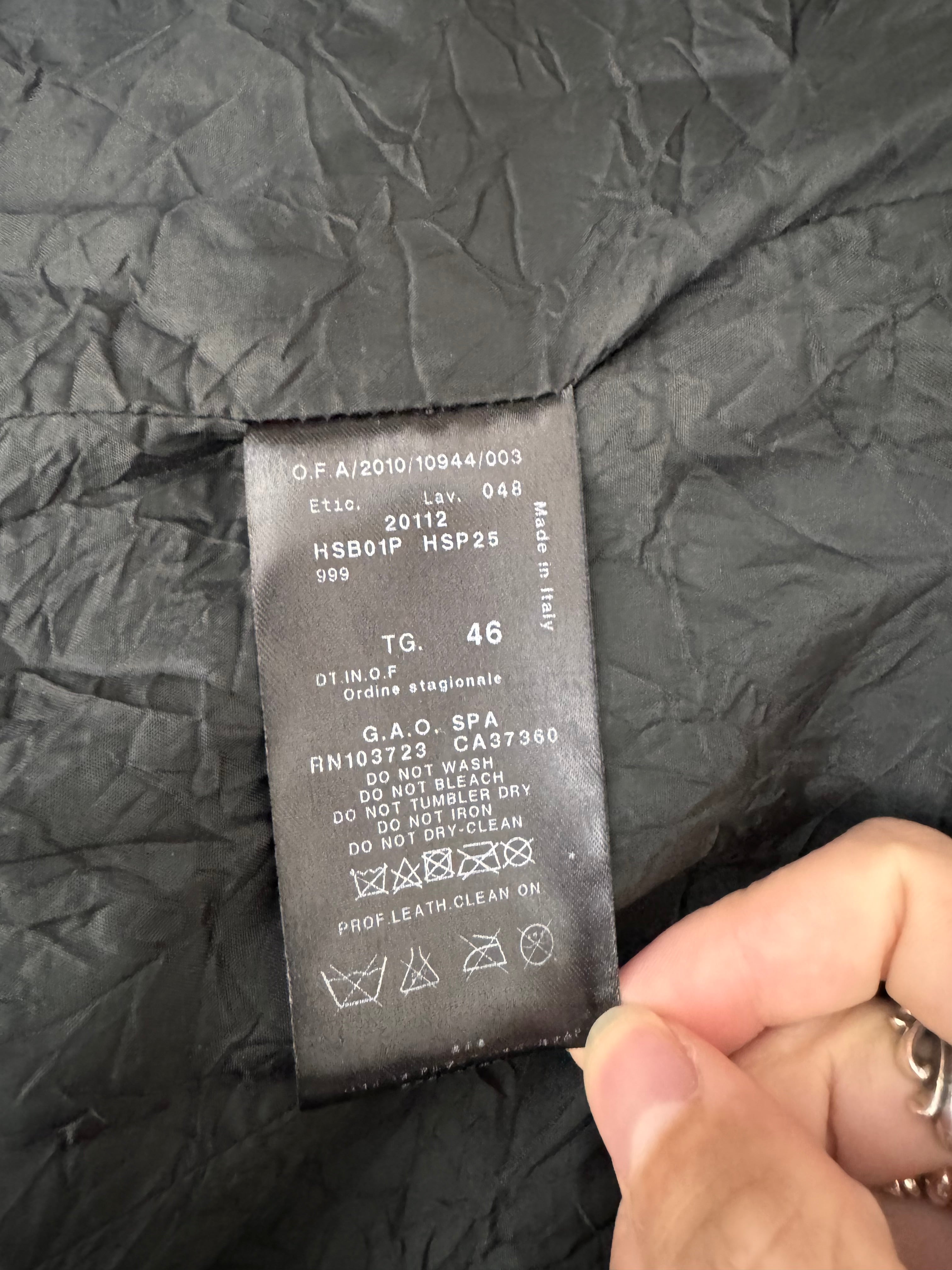 AW2011 Giorgio Armani Black Leather Jacket