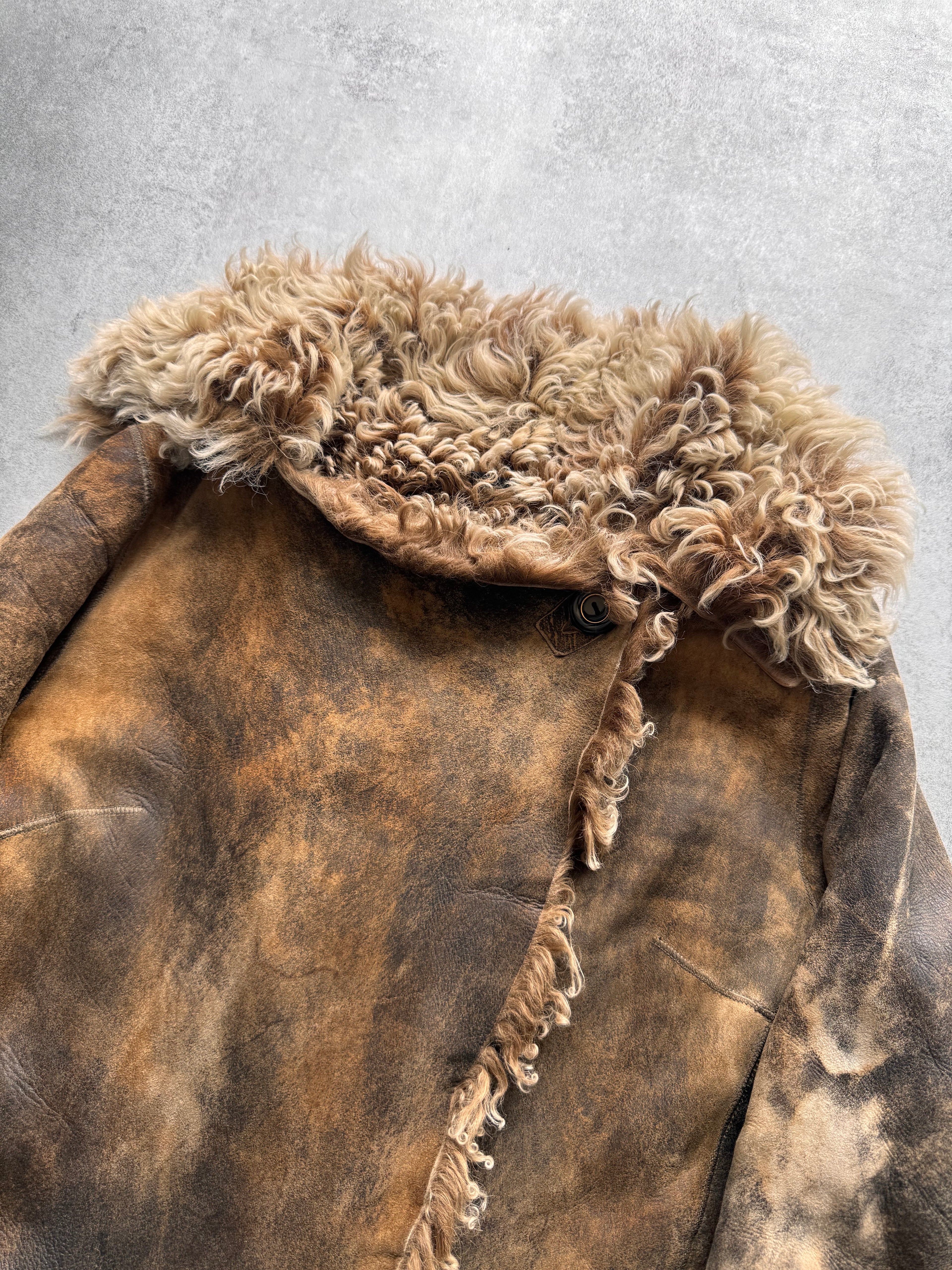 Plein Sud Shearling Long Coat (XS)