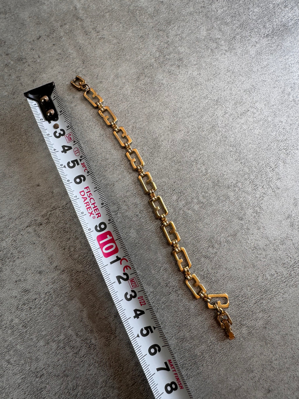 1980s Givenchy Monogram Golden Chain Link Bracelet