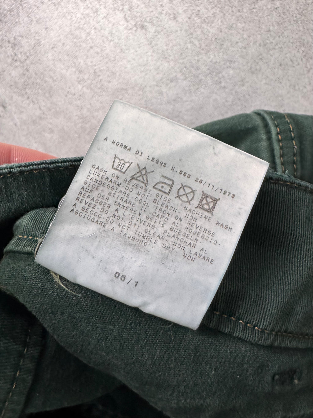 SS2006 Cavalli Green Cargo Cropped Pants