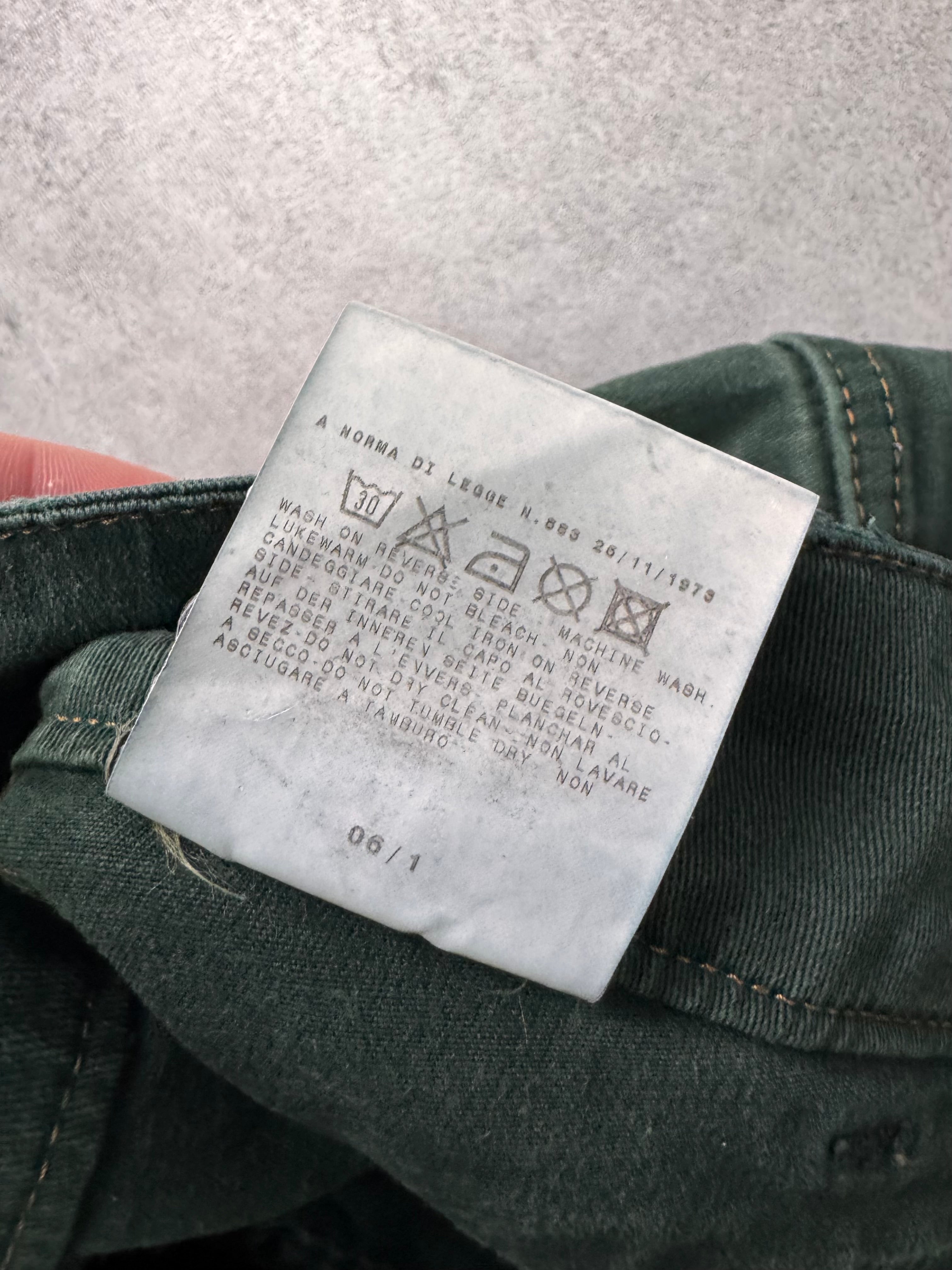 SS2006 Cavalli Green Cargo Cropped Pants