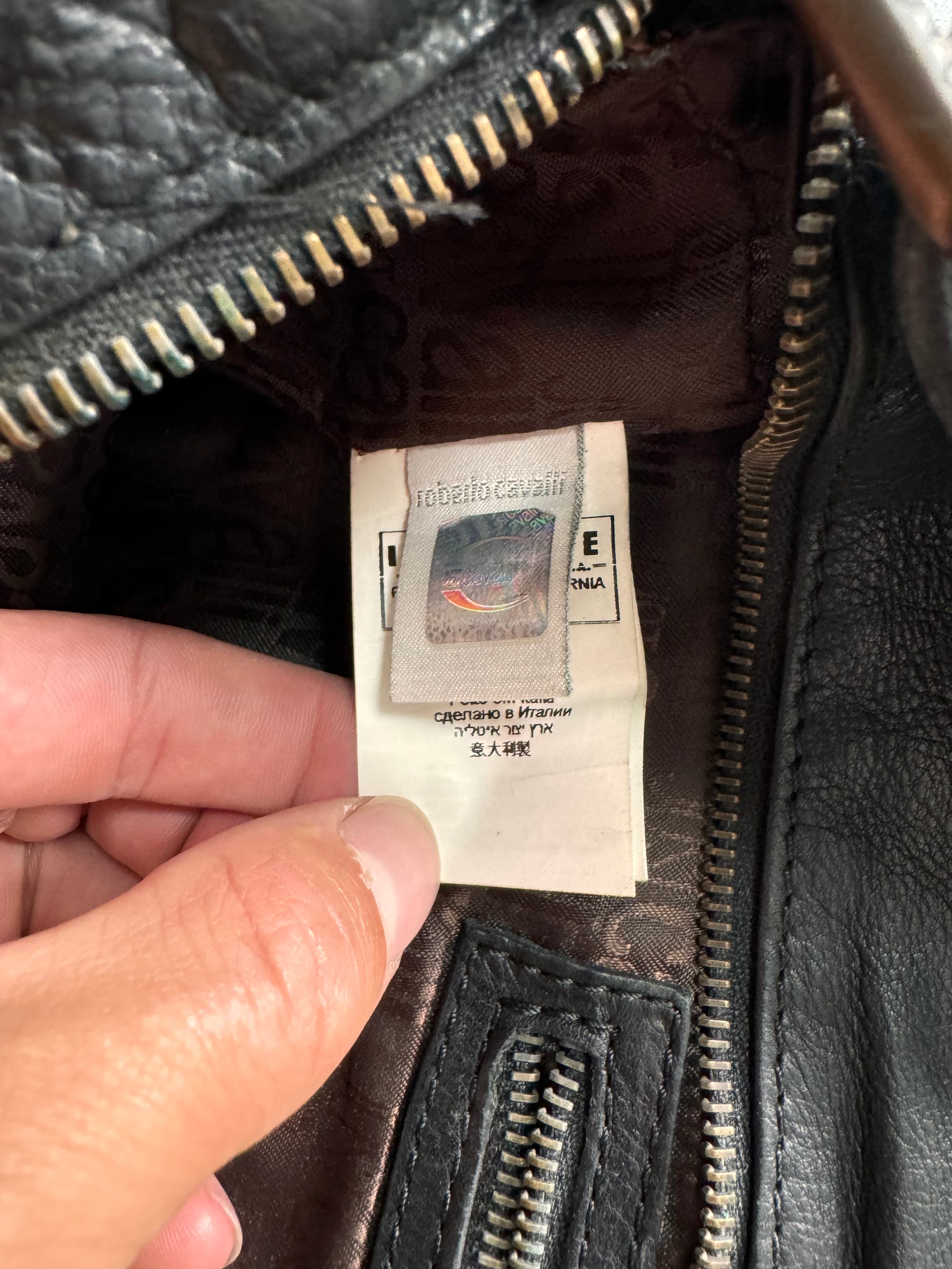 AW2011 Just Cavalli Python Effect Leather Shoulder Bag