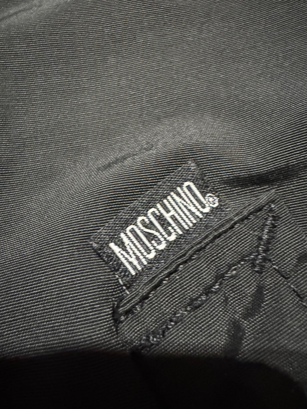 2000s Moschino Nylon Hybrid Black Cropped Jacket