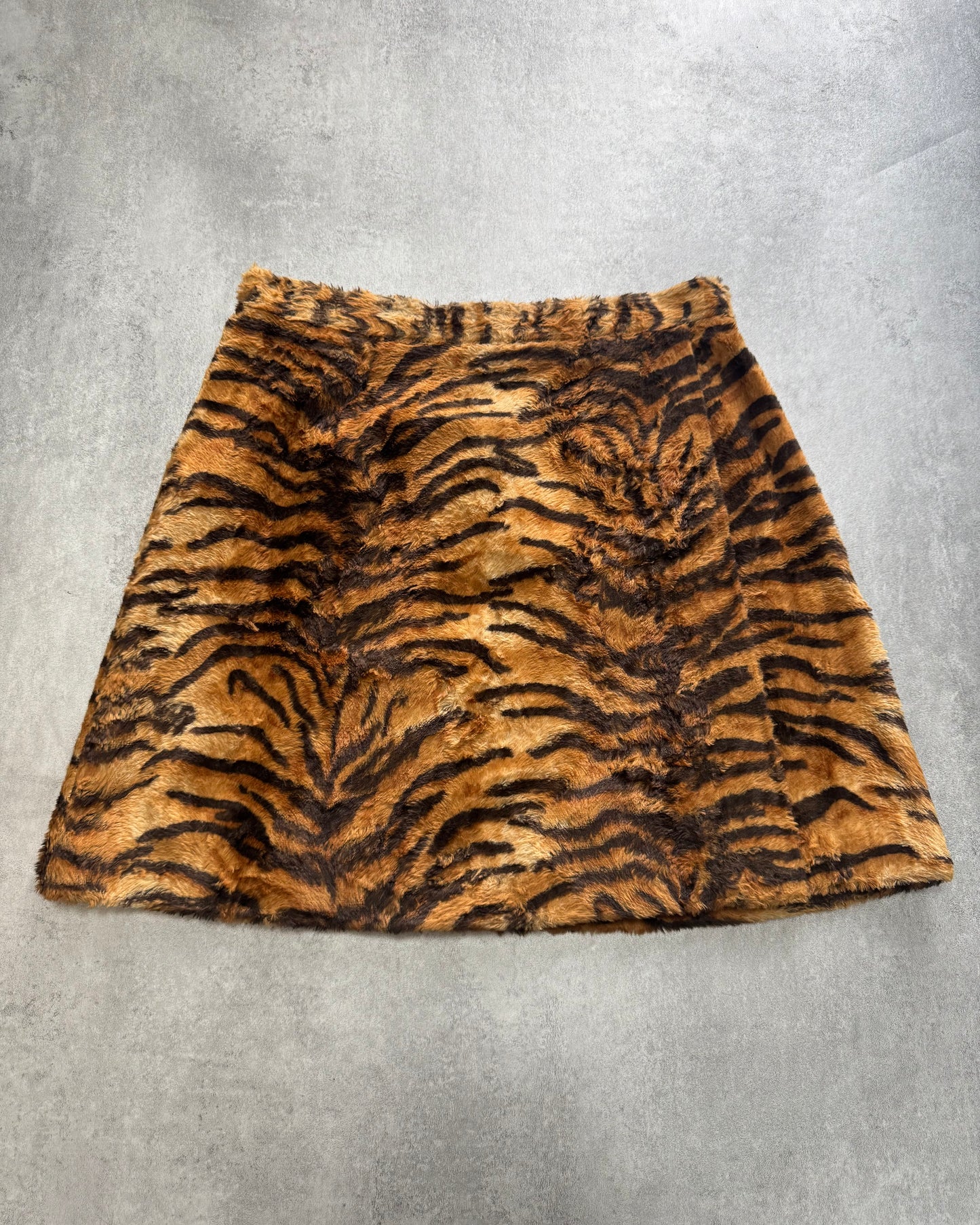 2000s Dolce & Gabbana Tiger Faux Fur Skirt (S)