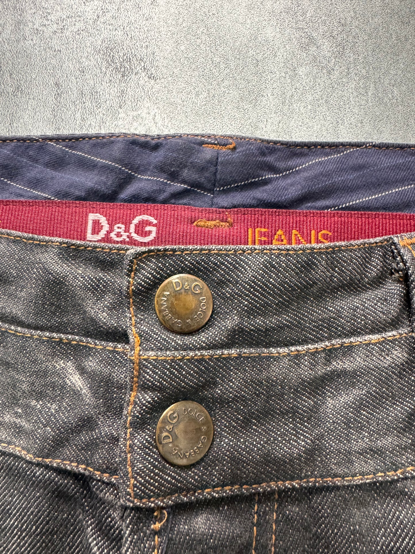 AW2003 Dolce & Gabbana Raw Grey Denim Jeans (M/L)