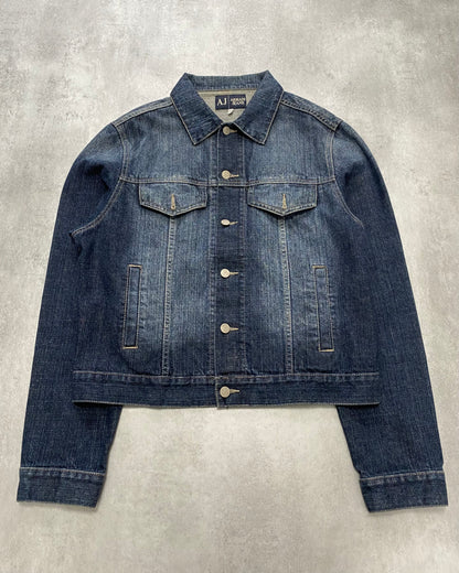 2000s Armani Faded Denim Jacket (M)