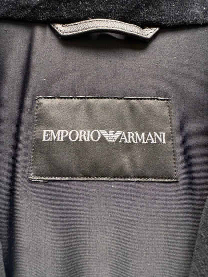 FW2018 Emporio Armani Pony Hair Floral Embroidery Leather Jacket (L)