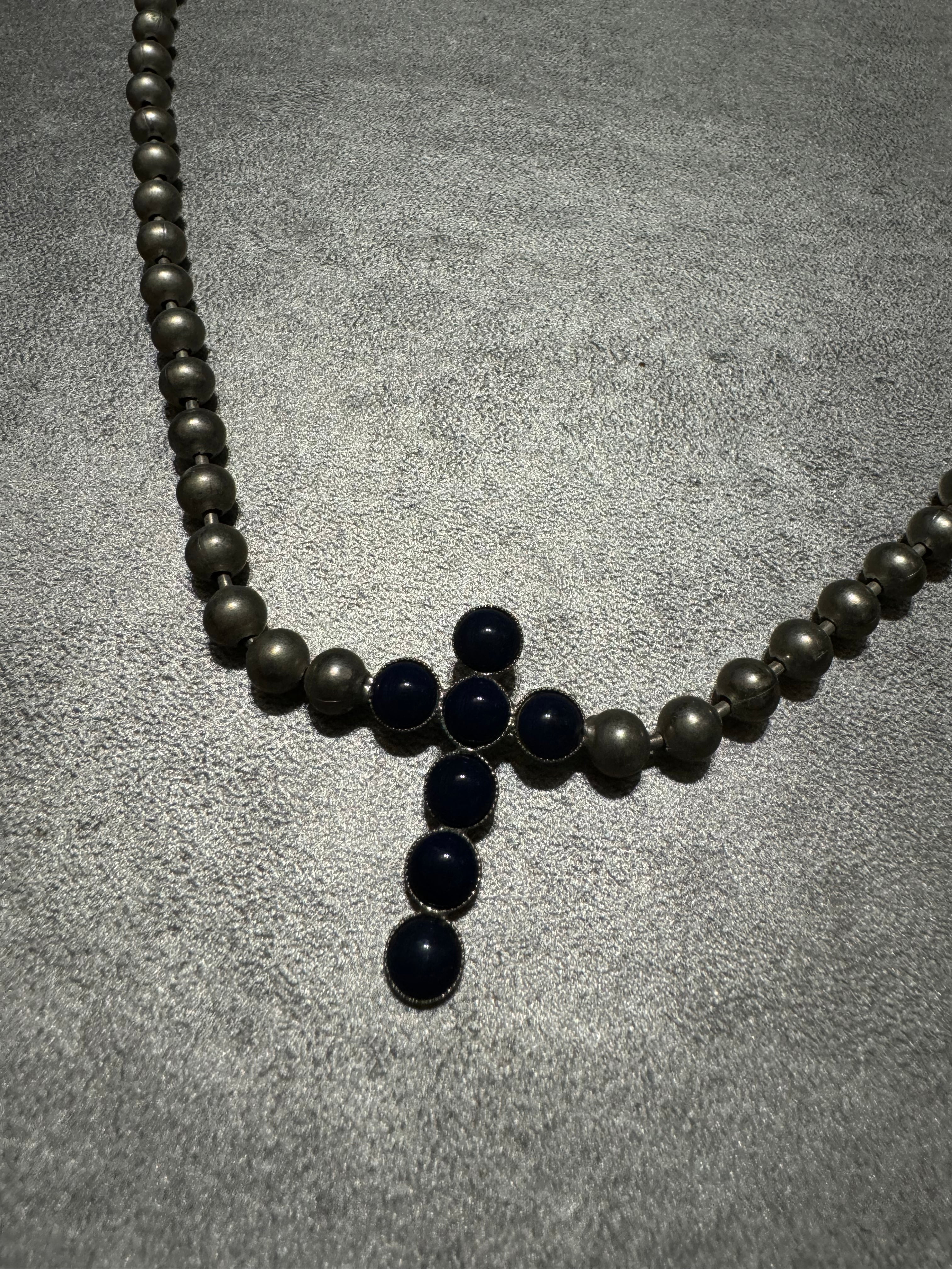 SS2011 Emporio Armani Dark Cross & Grey Avant-Garde Necklace  (OS) - 6
