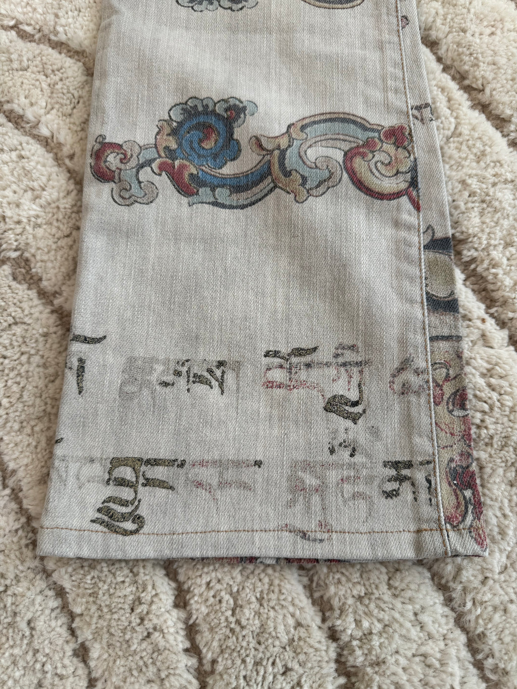 SS05 Cavalli Asian Fantasy Denim Pants (XS)