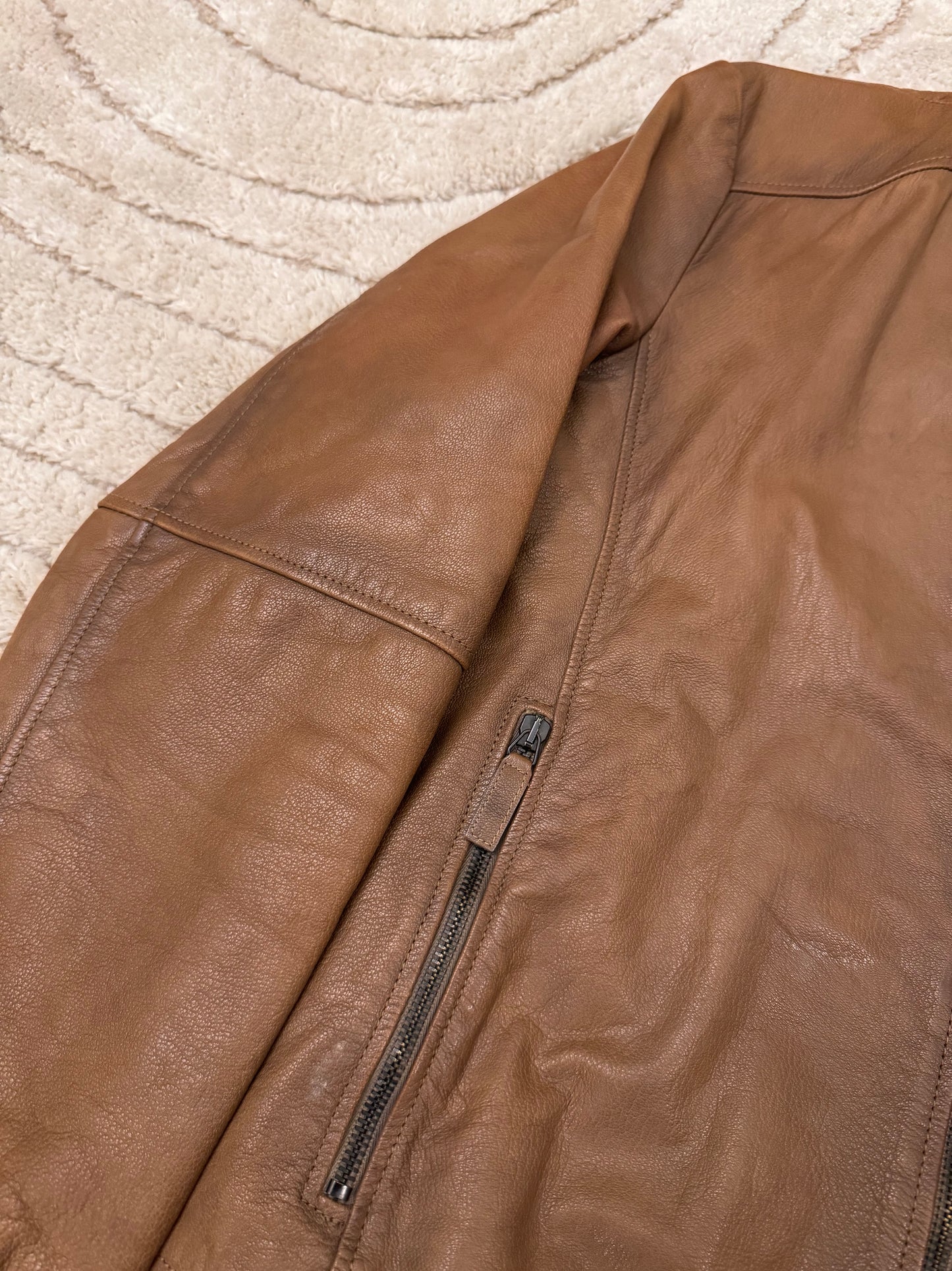 FW2011 Emporio Armani Leather Bomber Jacket (M)