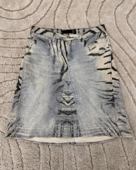 00s Just Cavalli Safari Chic Zebra Skirt (S)