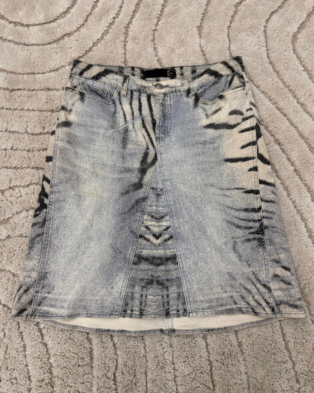 00s Just Cavalli サファリシックゼブラスカート(S)