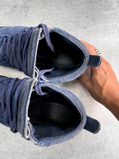 Balenciaga Arena High Blue Suede Leather Sneakers (41eu/us8)