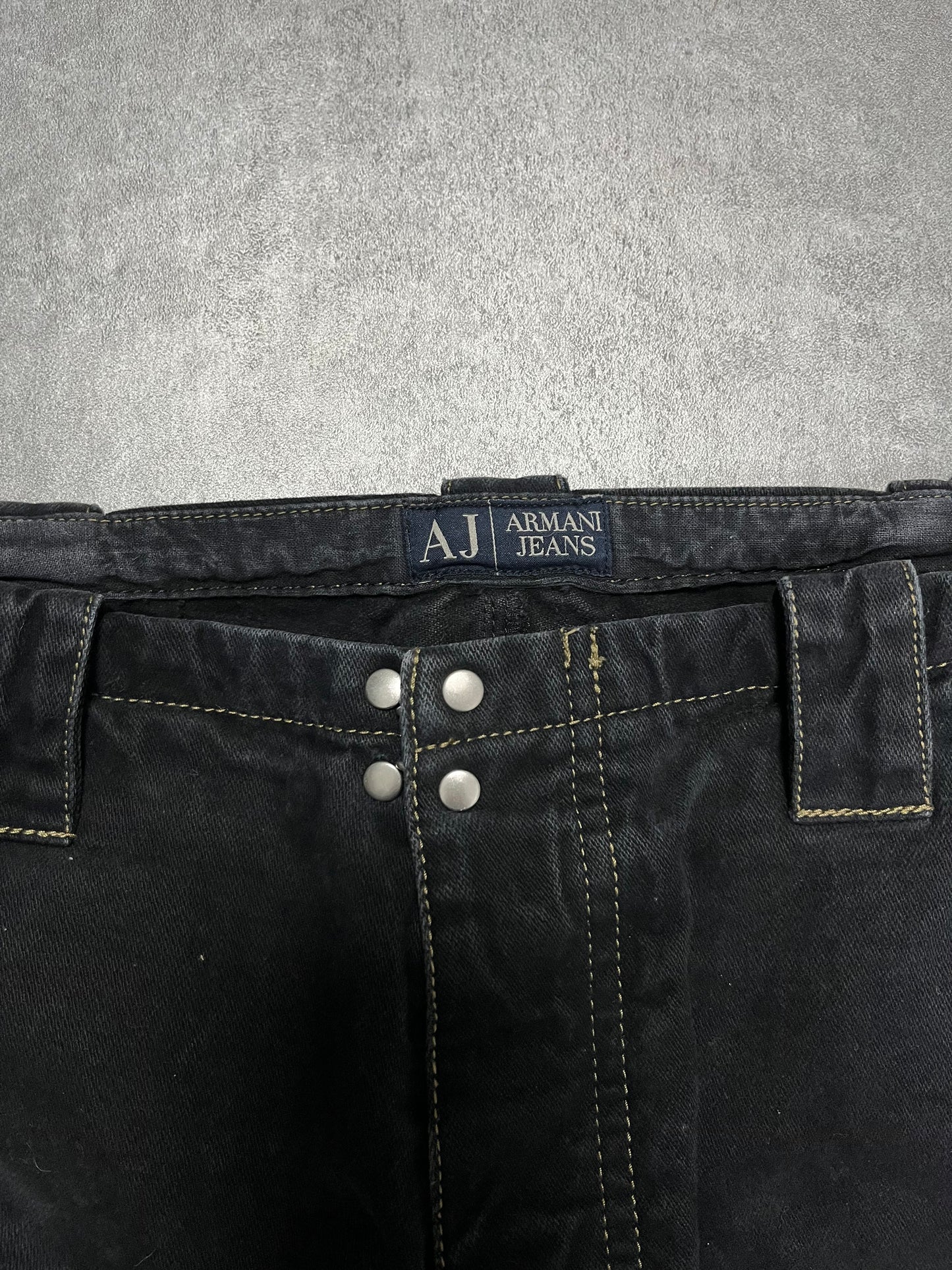 2000s Armani Navy Cargo Pants (M)