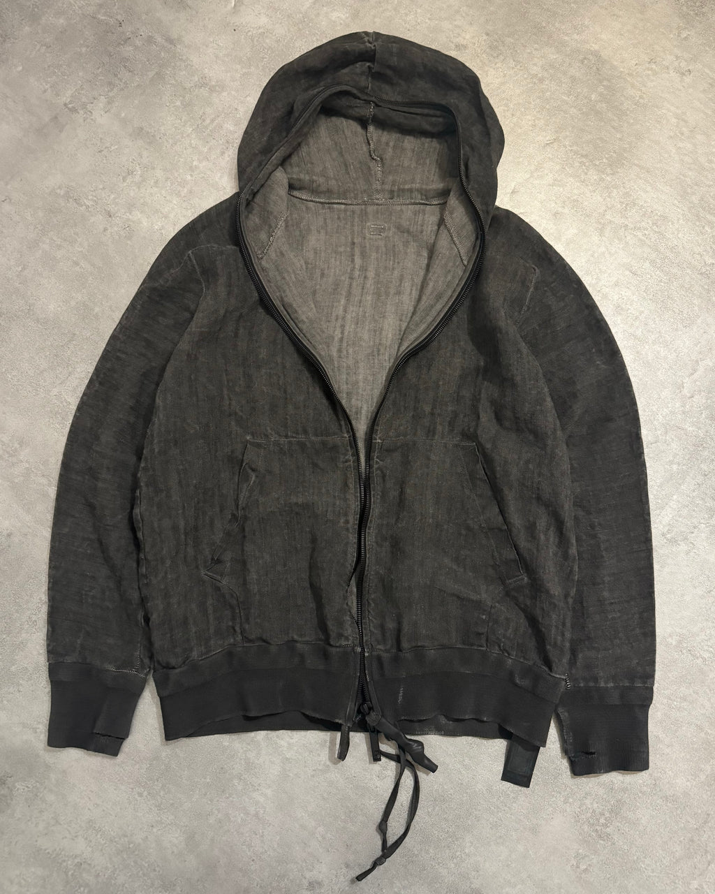 Isaac Sellam ZippyHood Plomb Lin Full Zip Sweater (M) - 9