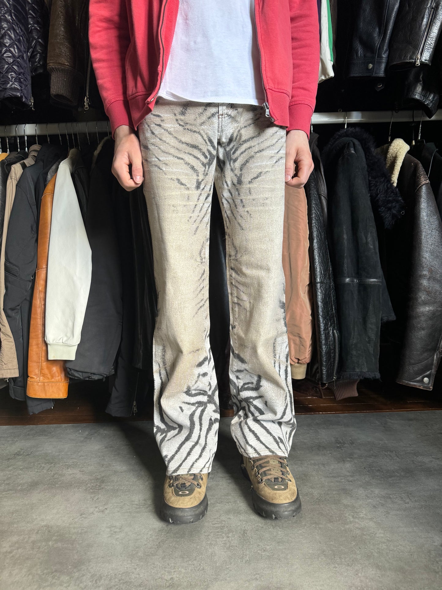 SS2002 Cavalli Zebra Camel Faded Pants (S) - 2