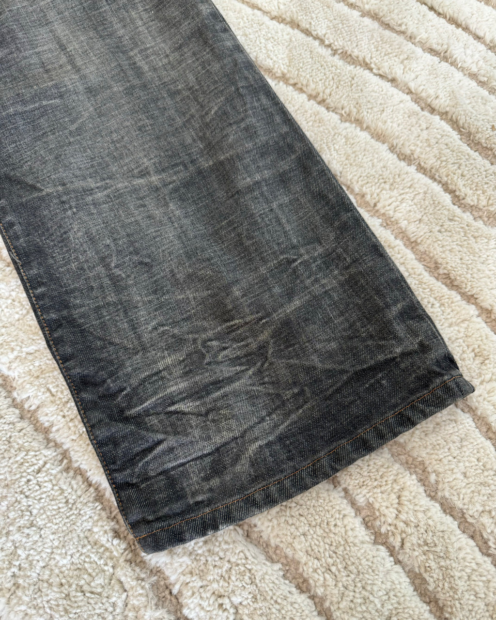 AW03 Dolce & Gabbana Double-Waisted Faded Baggy Jeans (L)