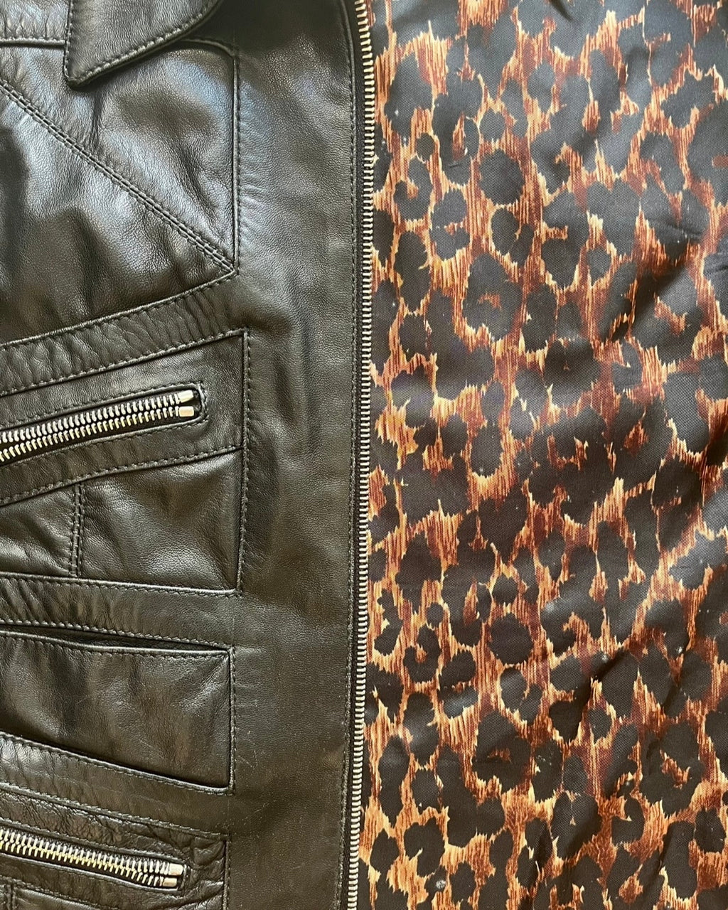 00年代 ドルチェ＆ガッバーナ マルチジップ レザージャケット 取り外し可能アーム付き (XS)