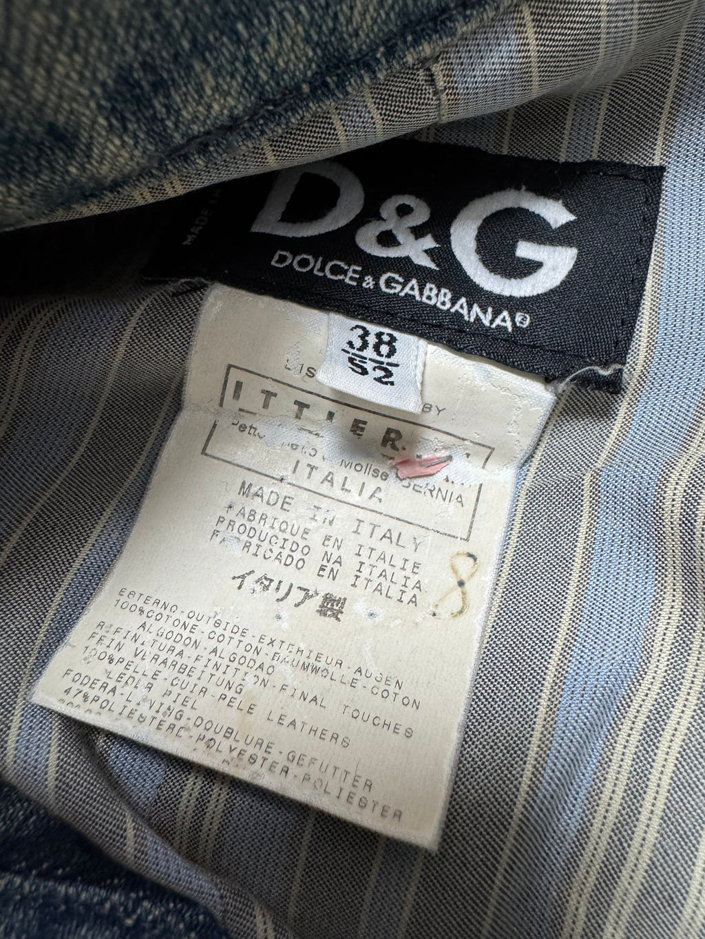 SS2005 Dolce & Gabbana Apocalyptic Biker Denim Jacket