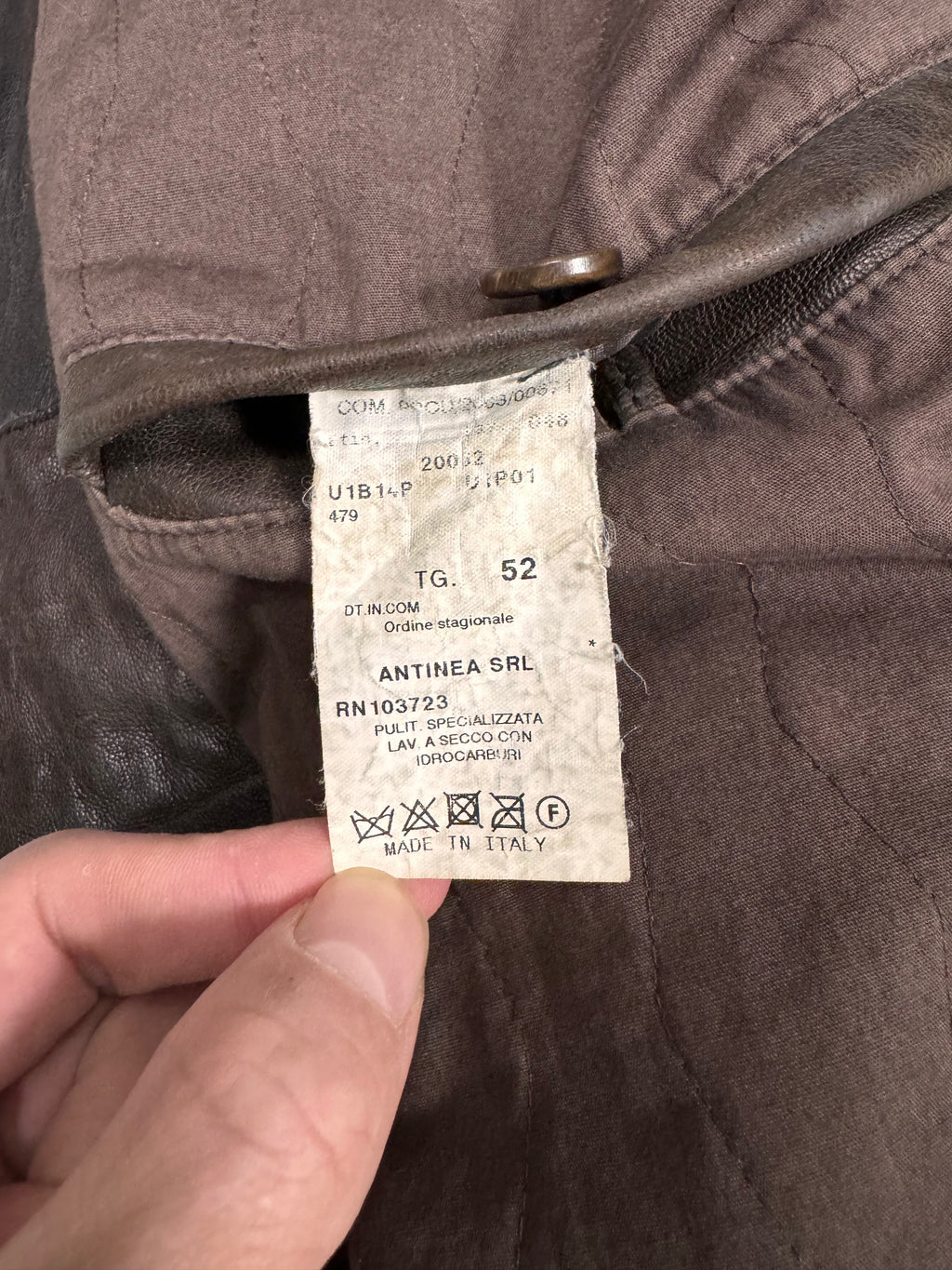 FW2006 Emporio Armani Brut Leather Bomber Jacket (M/L)