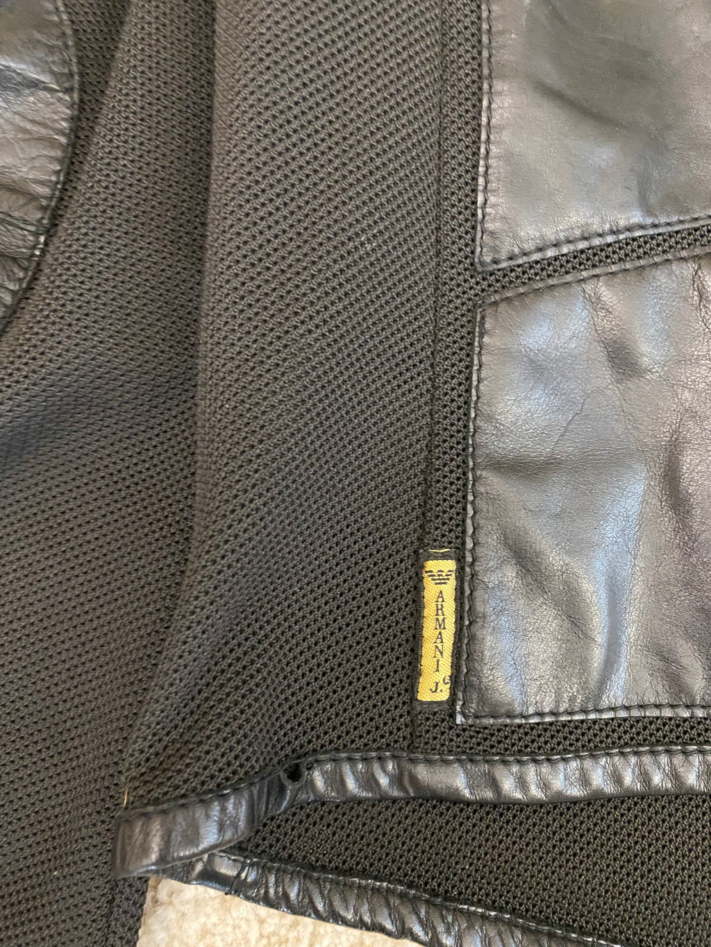 アルマーニ スポーツ ハイブリッド レザー ジャケット (S/M)