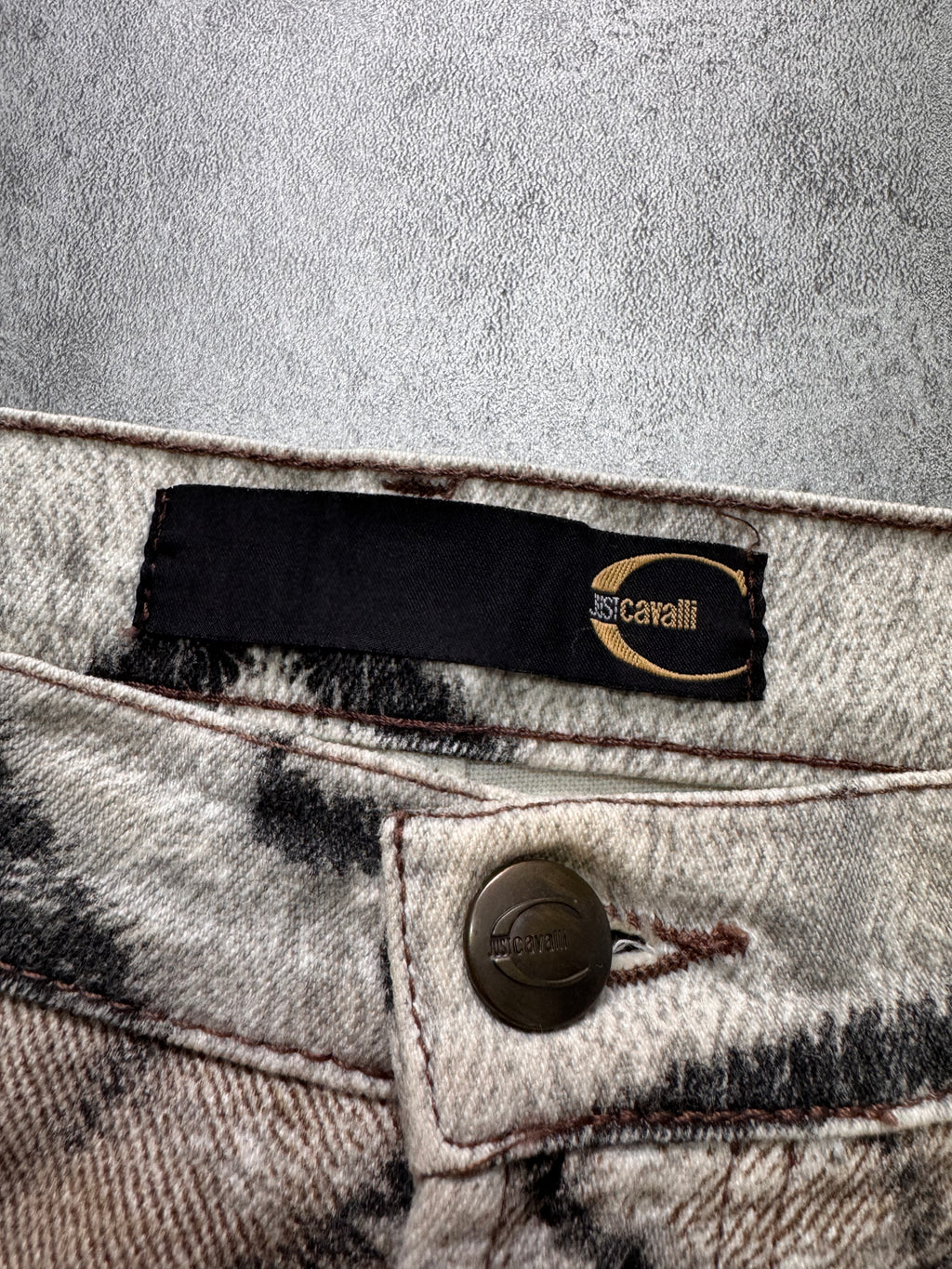 SS2002 Cavalli Zebra Camel Faded Pants