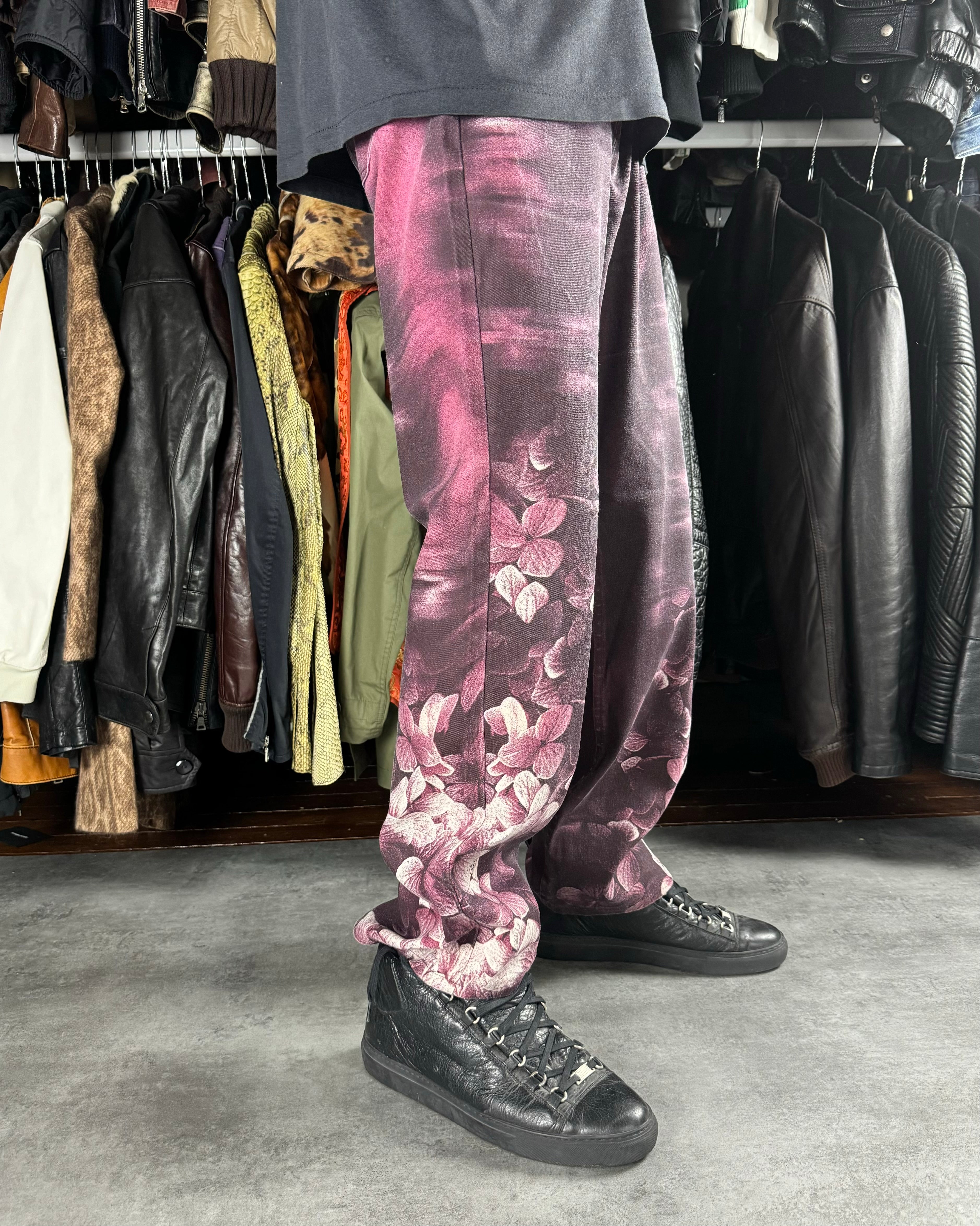 AW2000 Roberto Cavalli Floral Purple Spectrum Pants