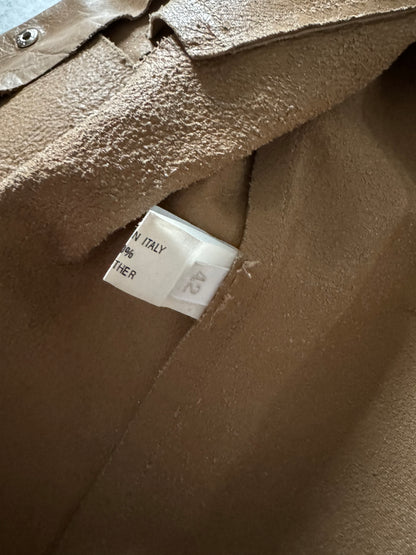 SS1999 Prada Elegant Beige Leather Jacket  (XS) - 9