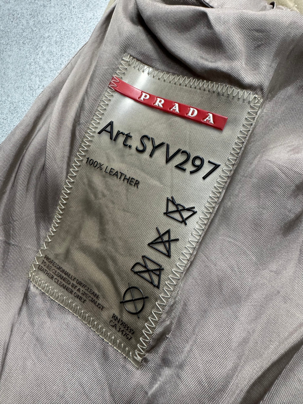 SS2009 Prada Beige Suede Leather Jacket