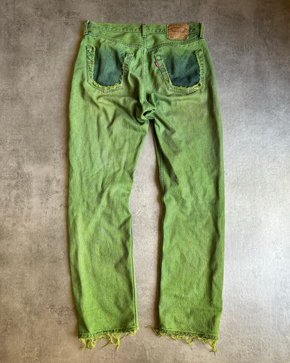 Acid Green Margiela Jacket & Levis Pants Set (M) - 5