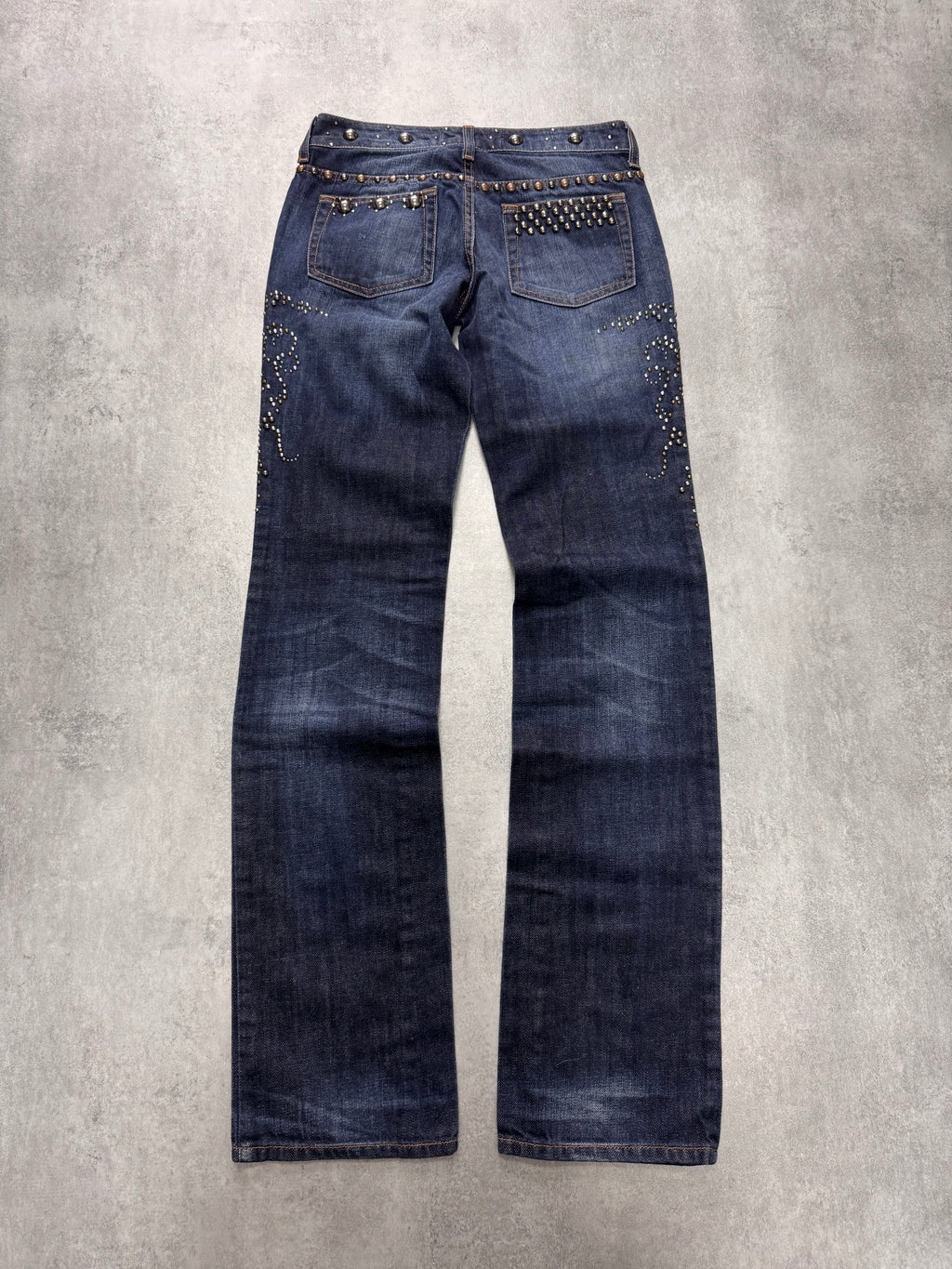 AW2010 Cavalli Studded Sun Faded Jeans