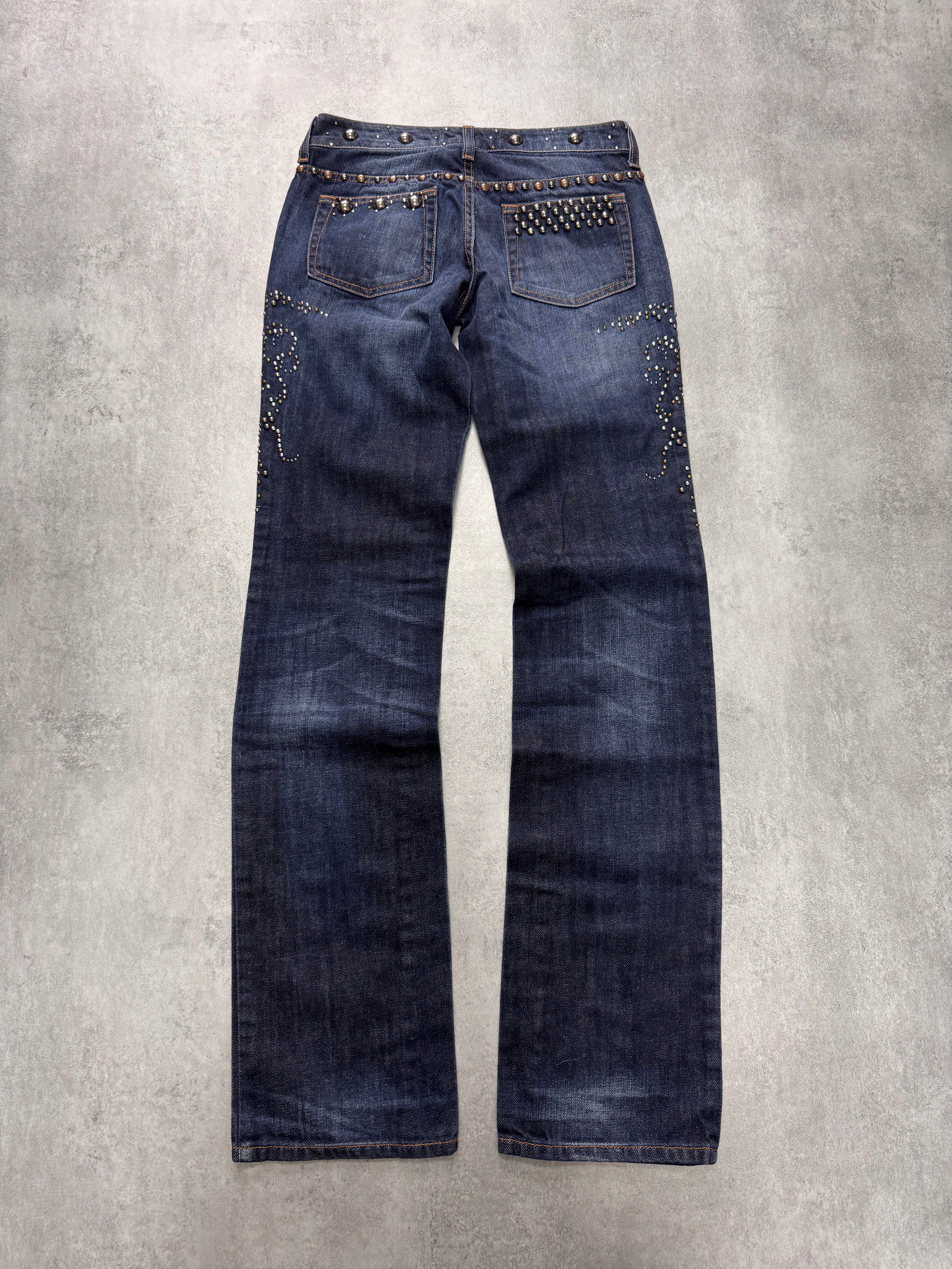 AW2010 Cavalli Studded Sun Faded Jeans