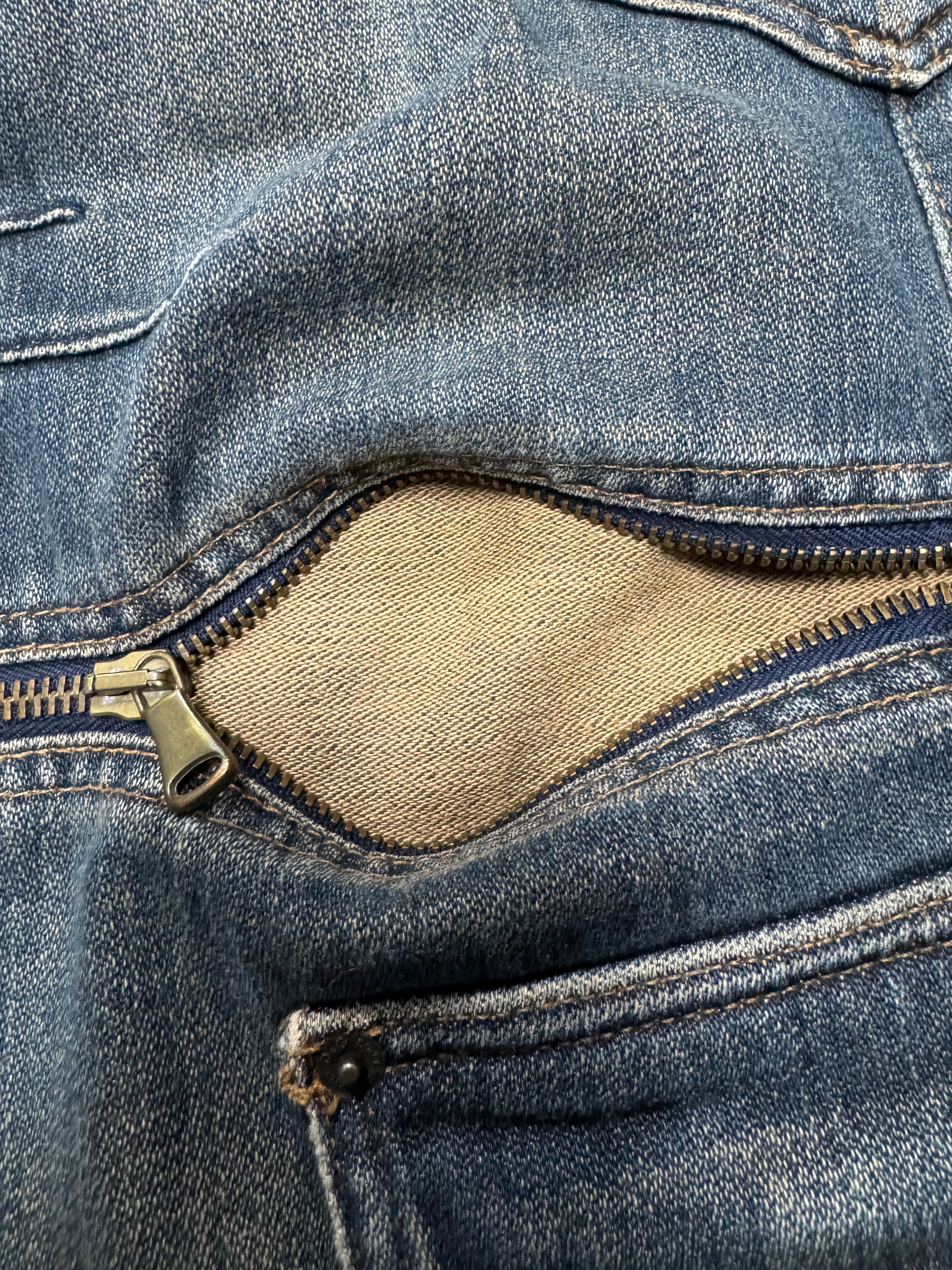 AW2003 Dolce & Gabbana Waisted Masterpiece Faded Denim Cargo