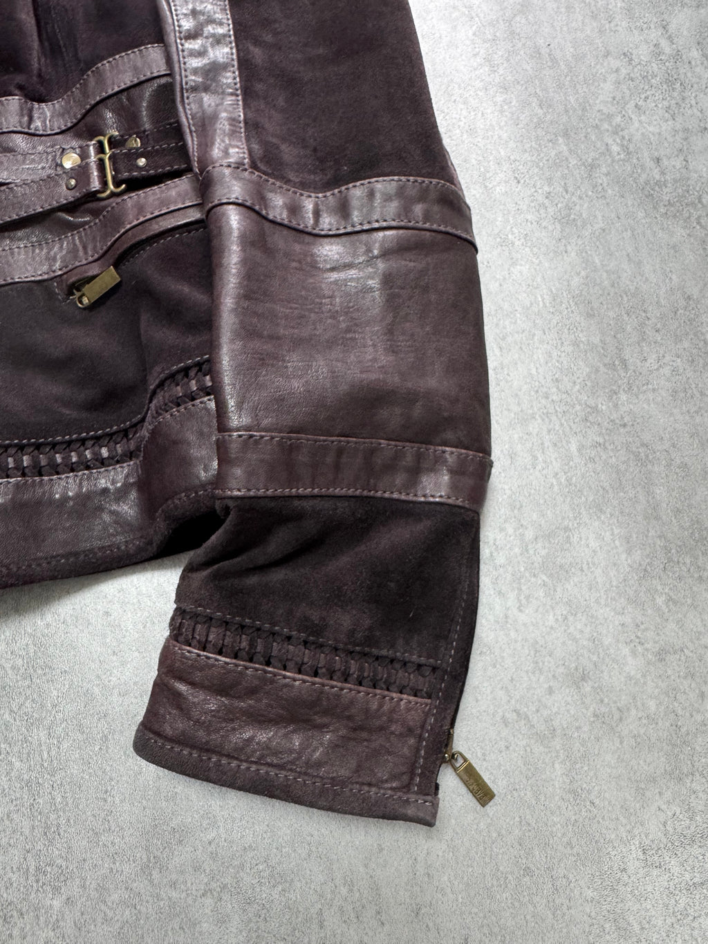 AW2008 AW2008 Cavalli Soldier Purple Metallic Leather Hybride Jacket