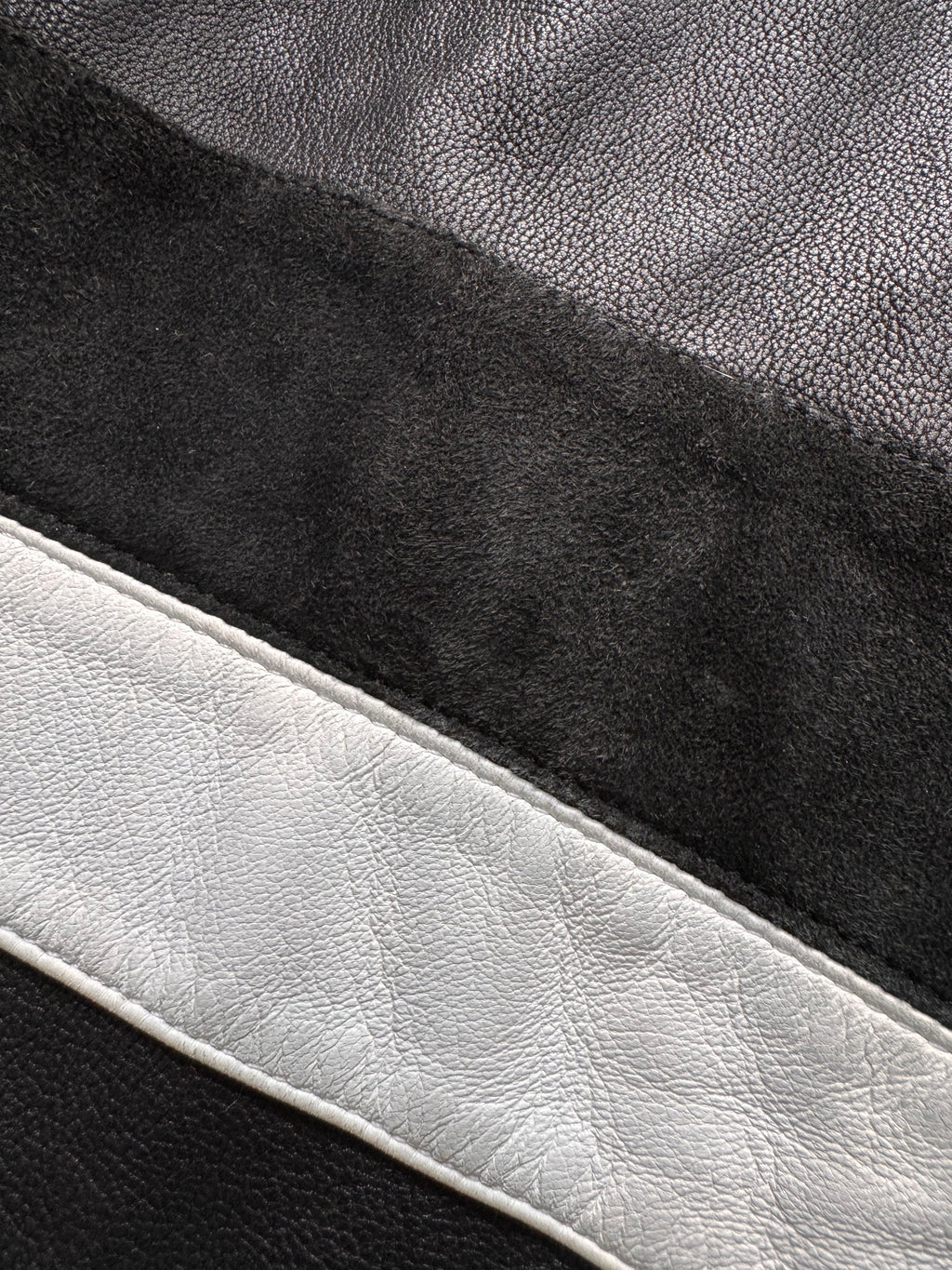 FW2005 Dolce & Gabbana Racer Hybrid Denim Leather Jacket