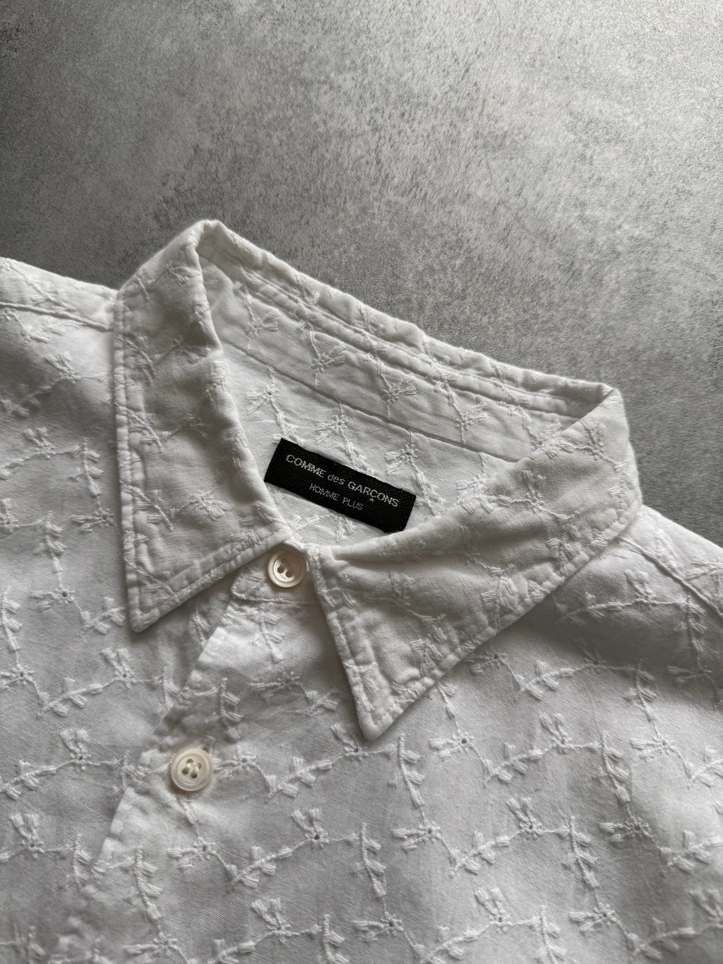SS2000 Comme Des Garçons Homme Plus Floral White Shirt