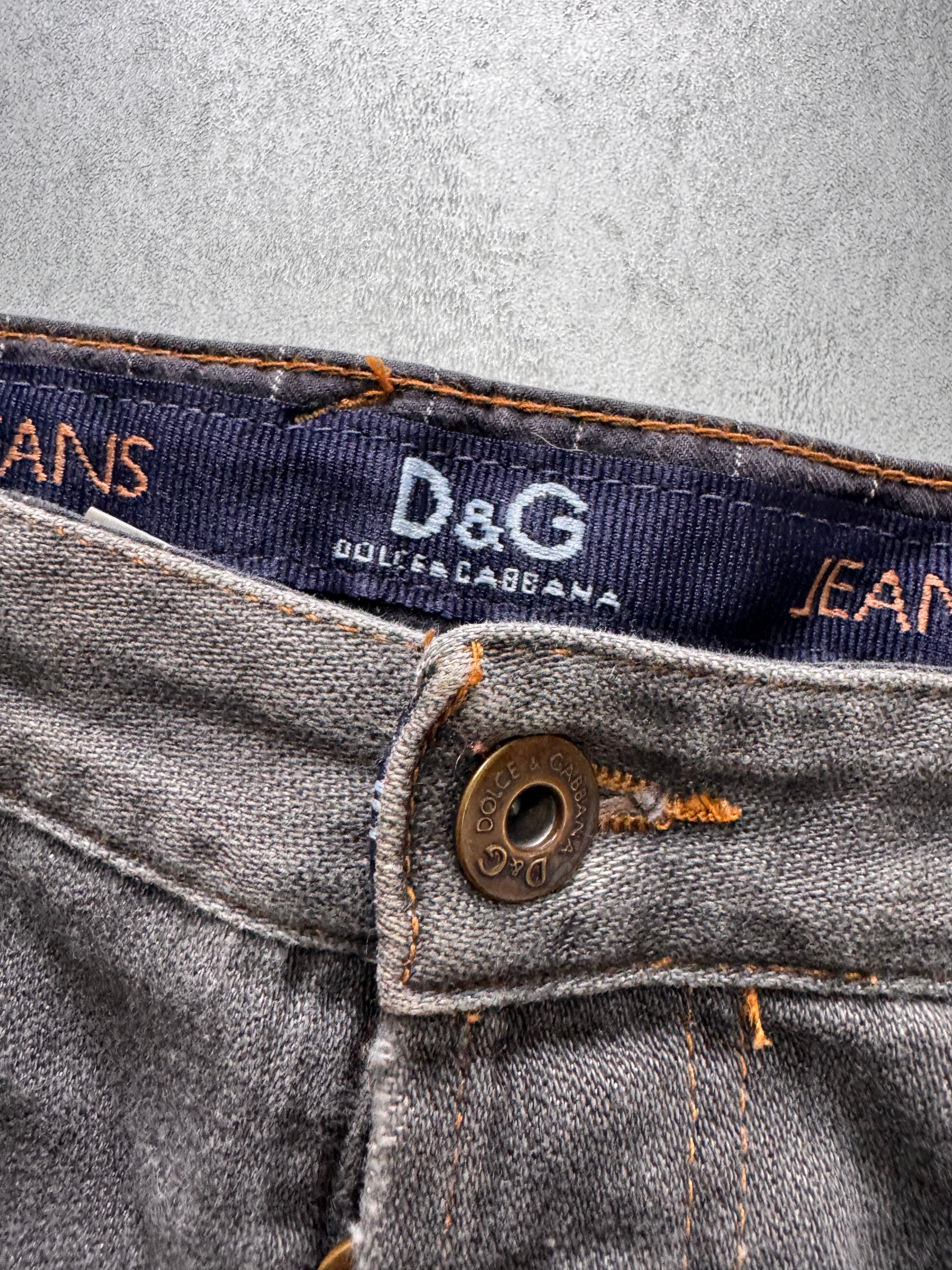AW2003 Dolce & Gabbana Sun Faded Grey Denim Jeans