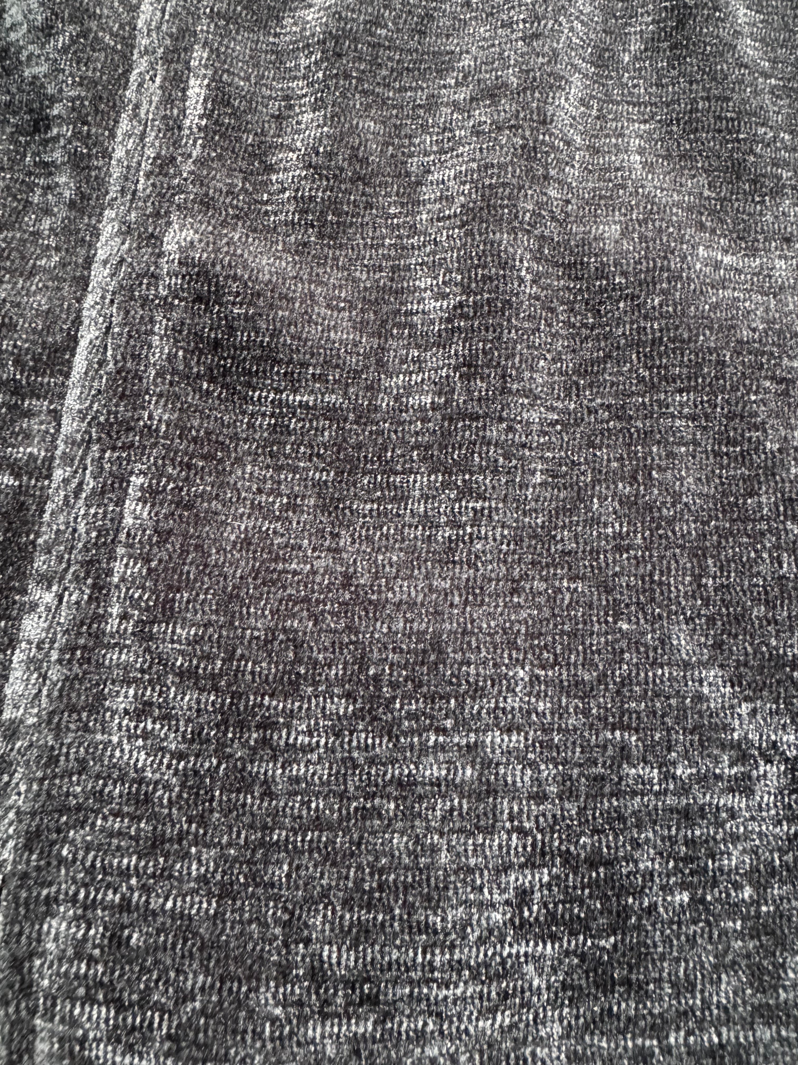 Emporio Armani Viscose Navy Greay Asymmetrical Jacket
